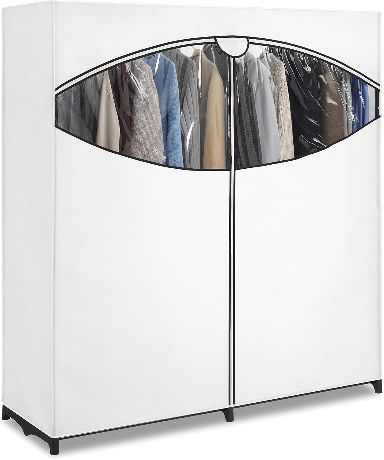 Whitmor 60-inch Extra-Wide Clothes Closet, 60” with White Cover