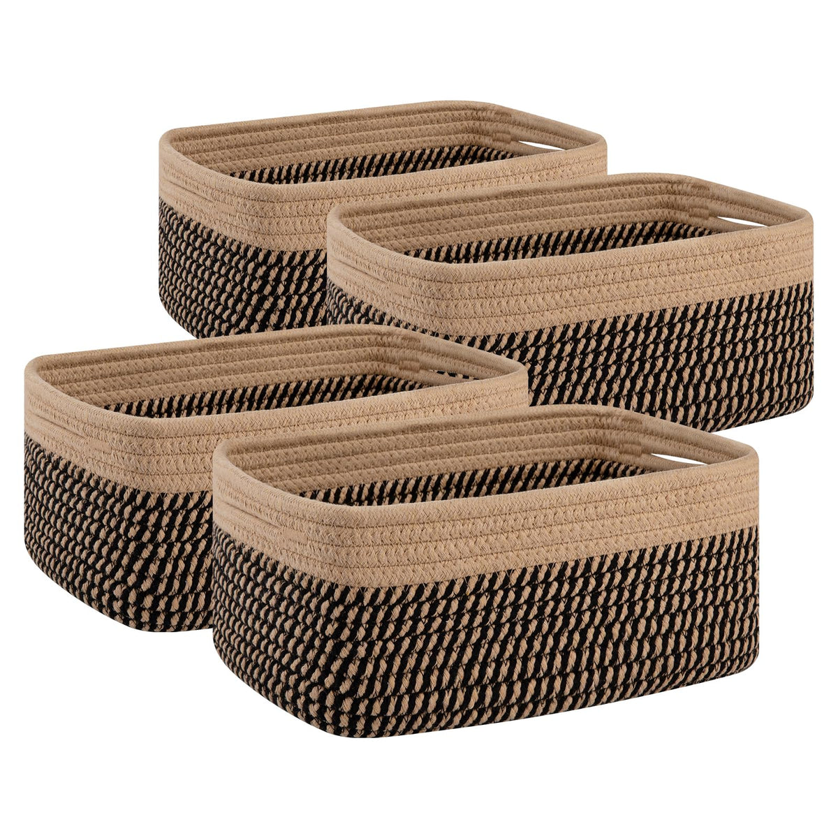 OIAHOMY 4 PACK 7L Storage Baskets for Organizing Storage Bins Brown