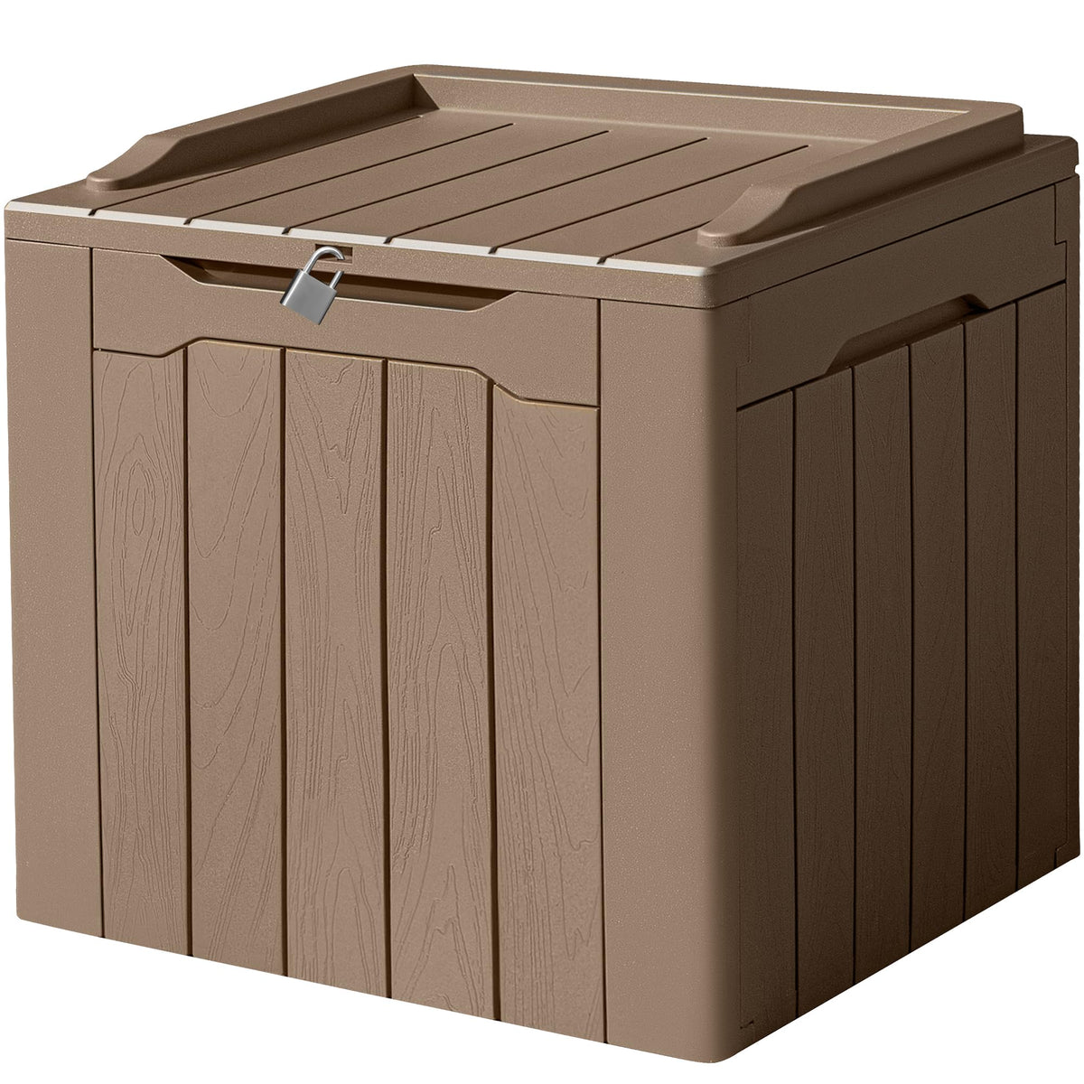 Devoko 100 Gallon Waterproof Resin Deck Box, Large Outdoor Storage Box