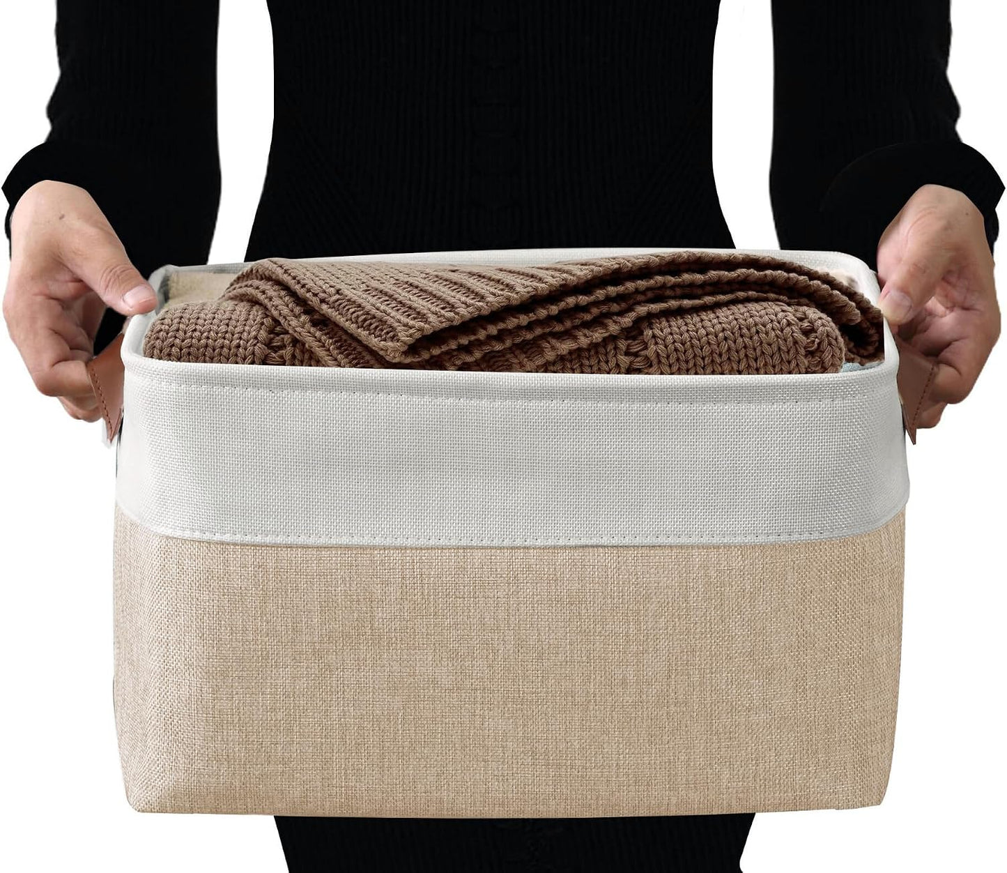 DECOMOMO Storage Bins, Large Fabric Storage Baskets for Shelves 3 Pack