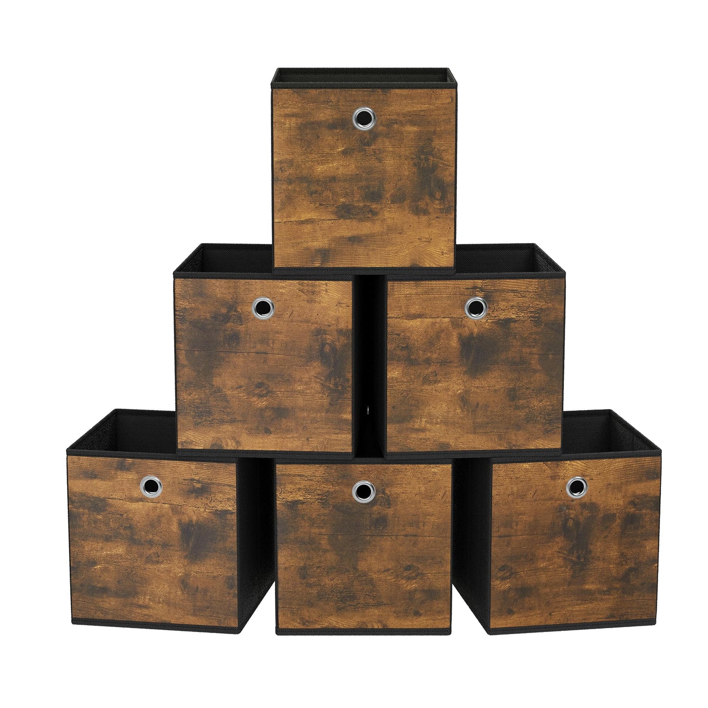 SONGMICS Storage Cubes, Set of 6, 11-Inch Foldable Closet Organizers