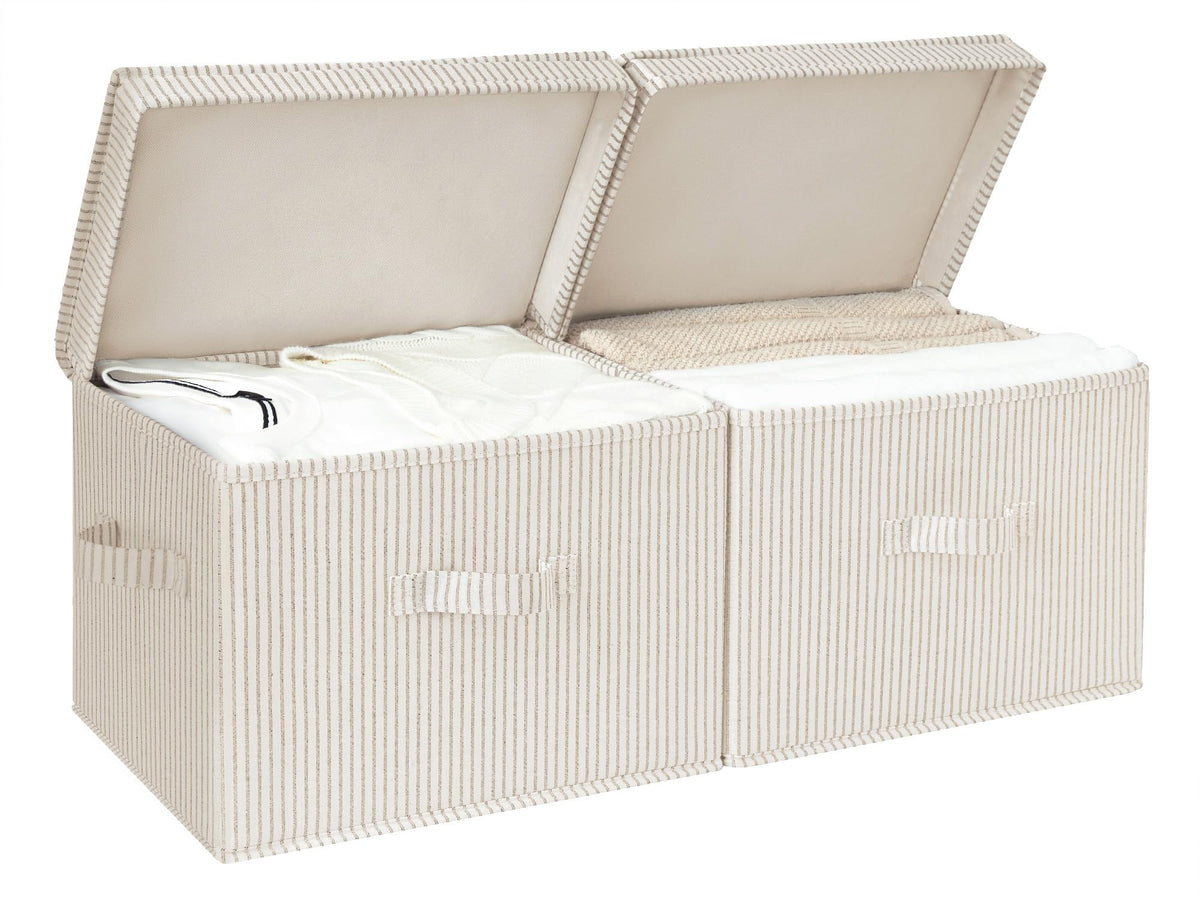 StorageWorks Fabric Storage Bins with Lids, Closet Storage Bins