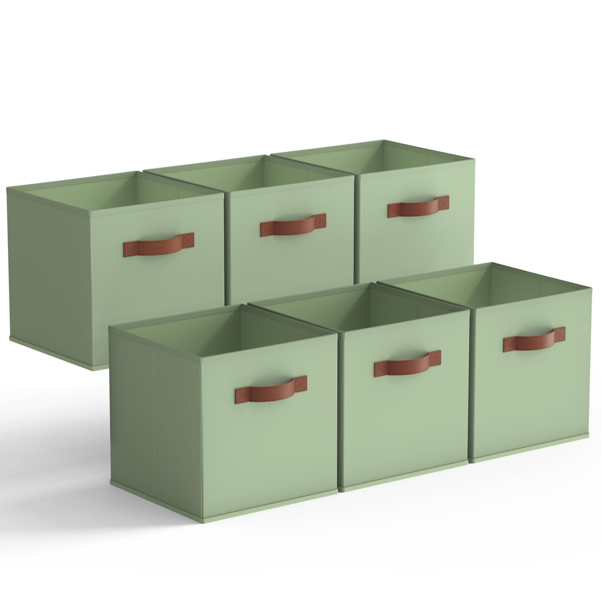 GRANNY SAYS 11 Inch Cube Storage Bins, 6-Pack Storage Cube Organizer, Pink