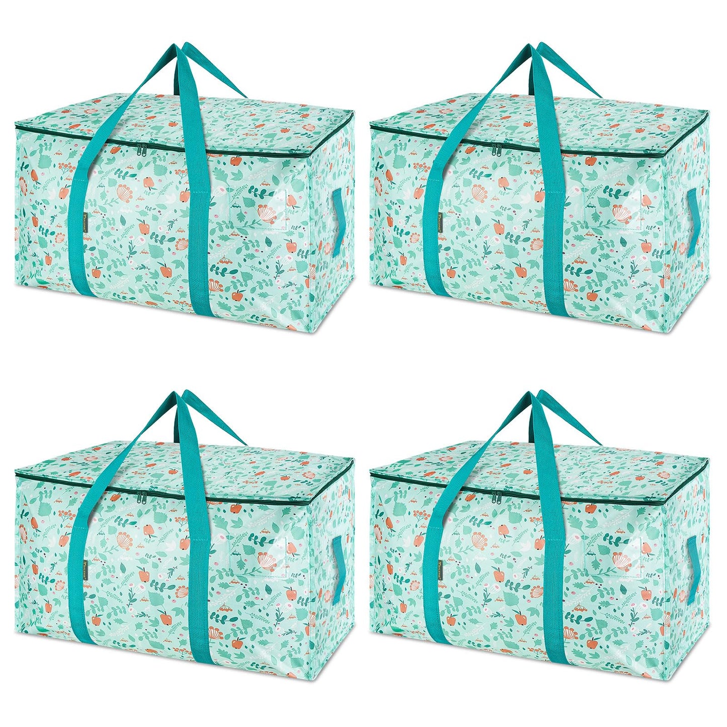 BALEINE 6-Pack Oversized Moving Bags with Reinforced Handles, Heavy-Duty Storage Tote for Clothes, Moving Supplies (Clear, 6-Pack)
