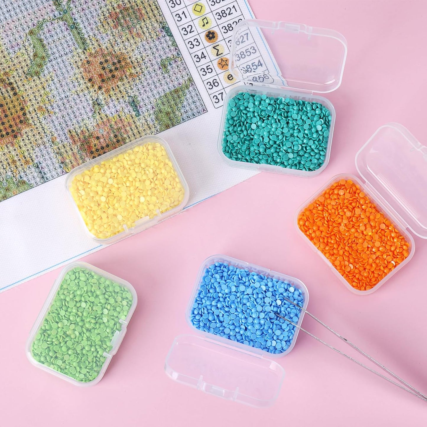 Small Storage Containers 28 Pack Mixed Sizes Plastic Craft Boxes Clear