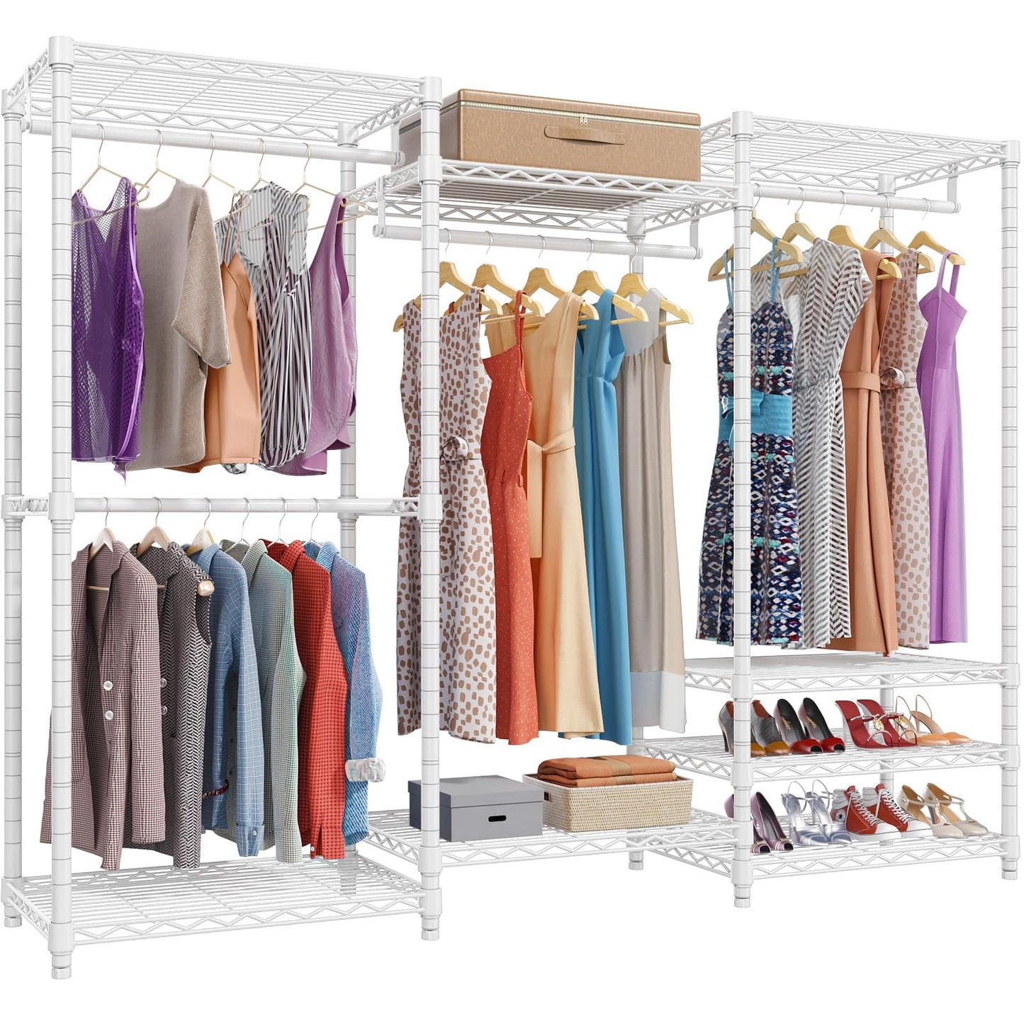 VIPEK V5 Heavy Duty Clothes Rack, Freestanding Modular Closet System, Black