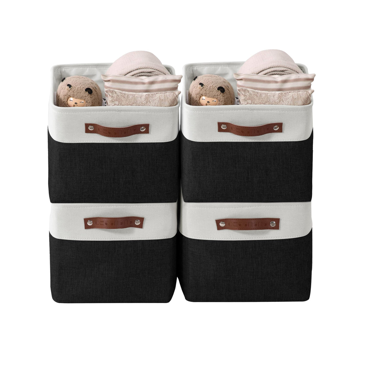 DECOMOMO Storage Bins, Large Fabric Storage Baskets for Shelves 3 Pack