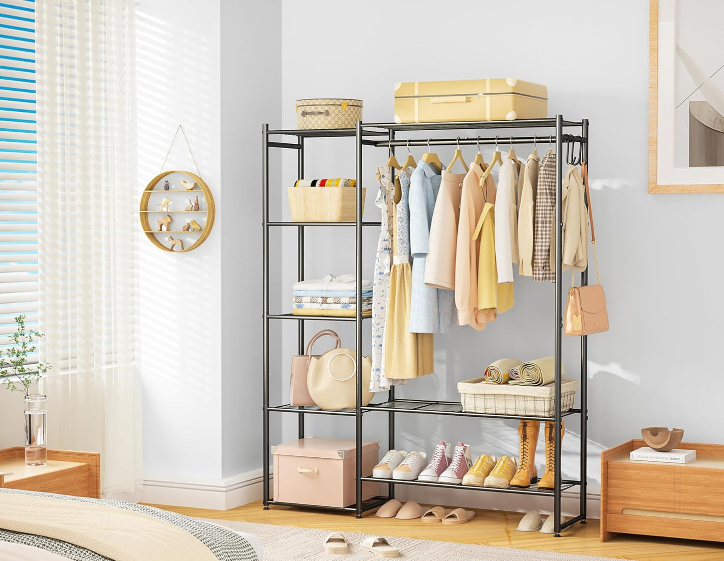 Closet Wardrobe, Closet Organizers and Storage System, Metal Clothes Rack