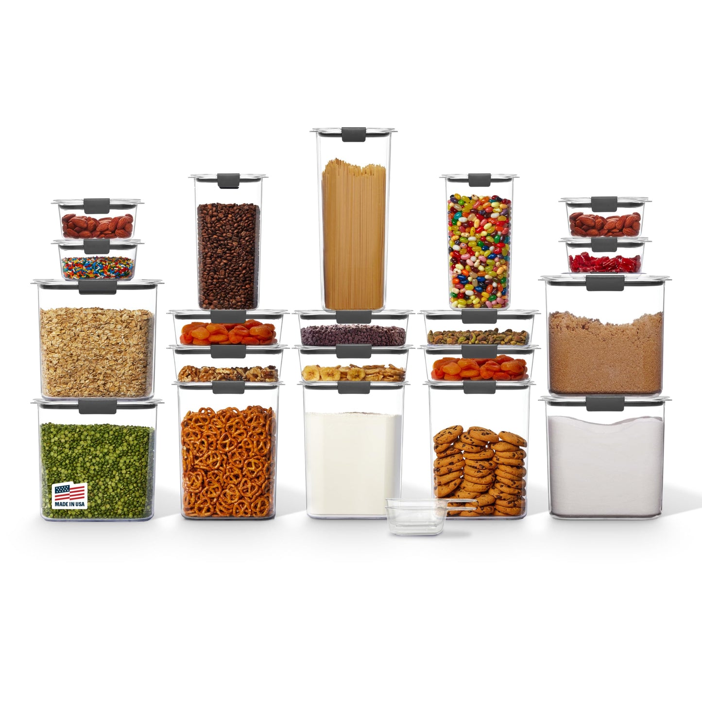 Rubbermaid Brilliance Airtight Cereal Food Storage Container, Shatterproof, BPA-Free and Dishwasher-Safe, 32oz Capacity