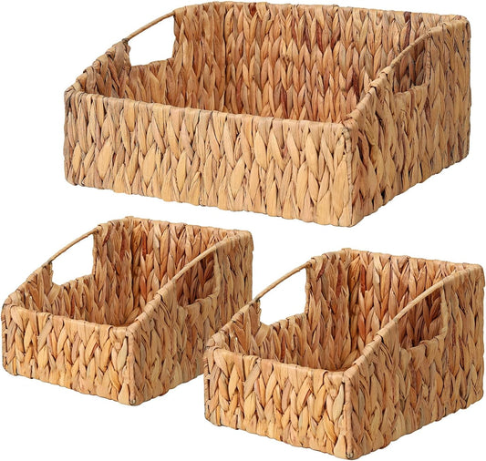 Pantry Baskets for Organizing, Wicker Basket Shelf Storage
