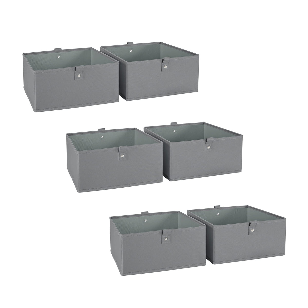 RiverRidge Folding Storage Bins - 2-pack of 5in Tall Olive Cubes