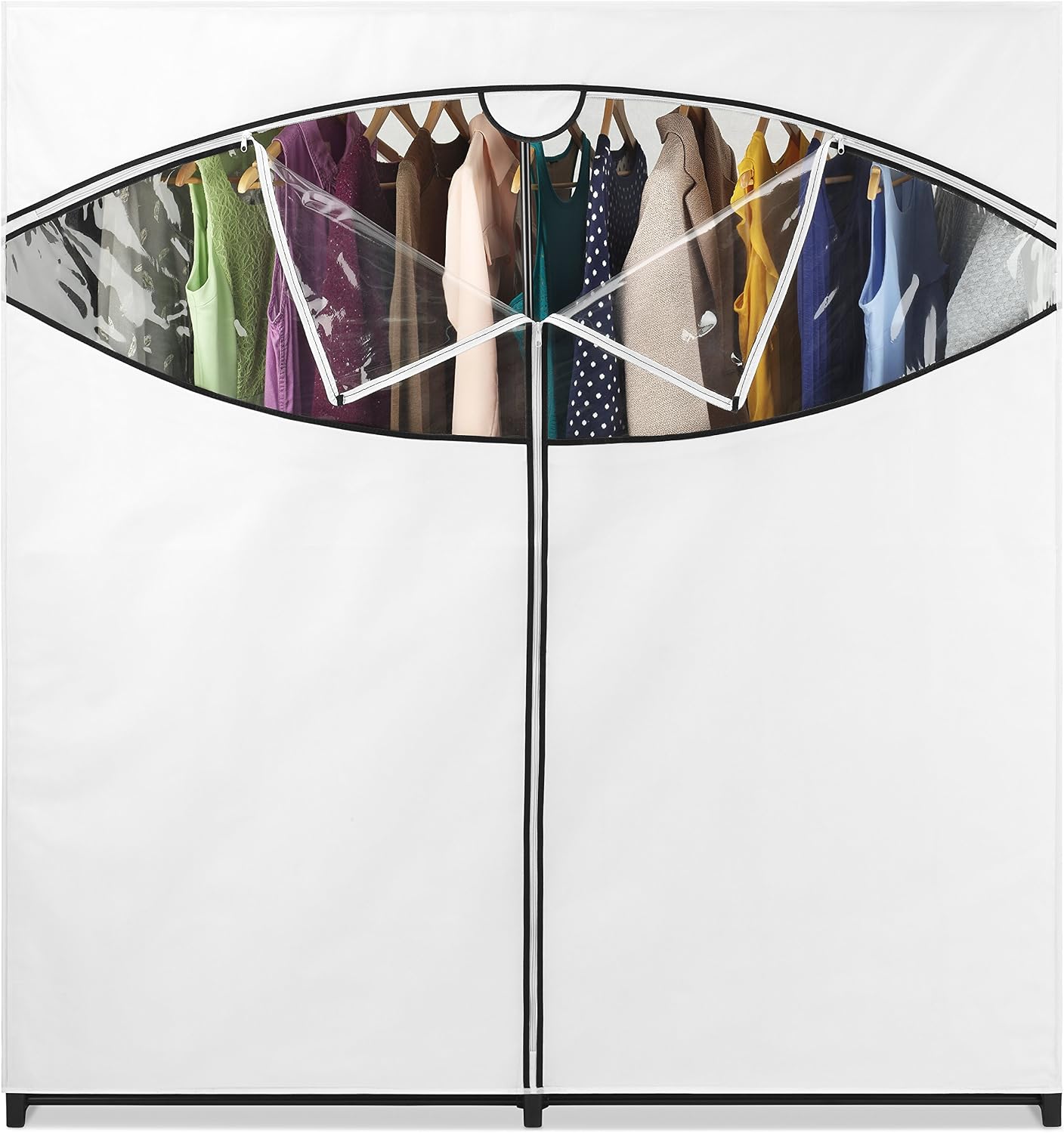 Whitmor 60-inch Extra-Wide Clothes Closet, 60” with White Cover
