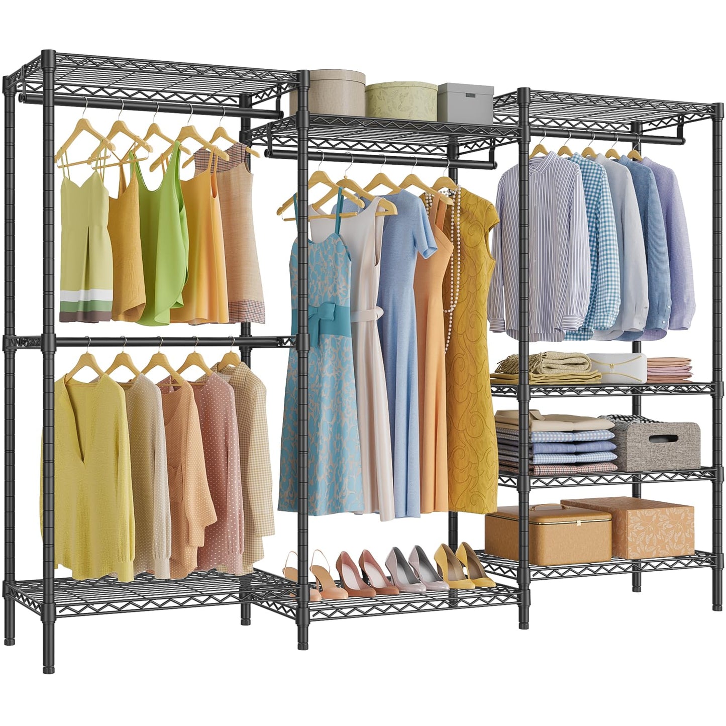 VIPEK V5 Heavy Duty Clothes Rack, Freestanding Modular Closet System, Black