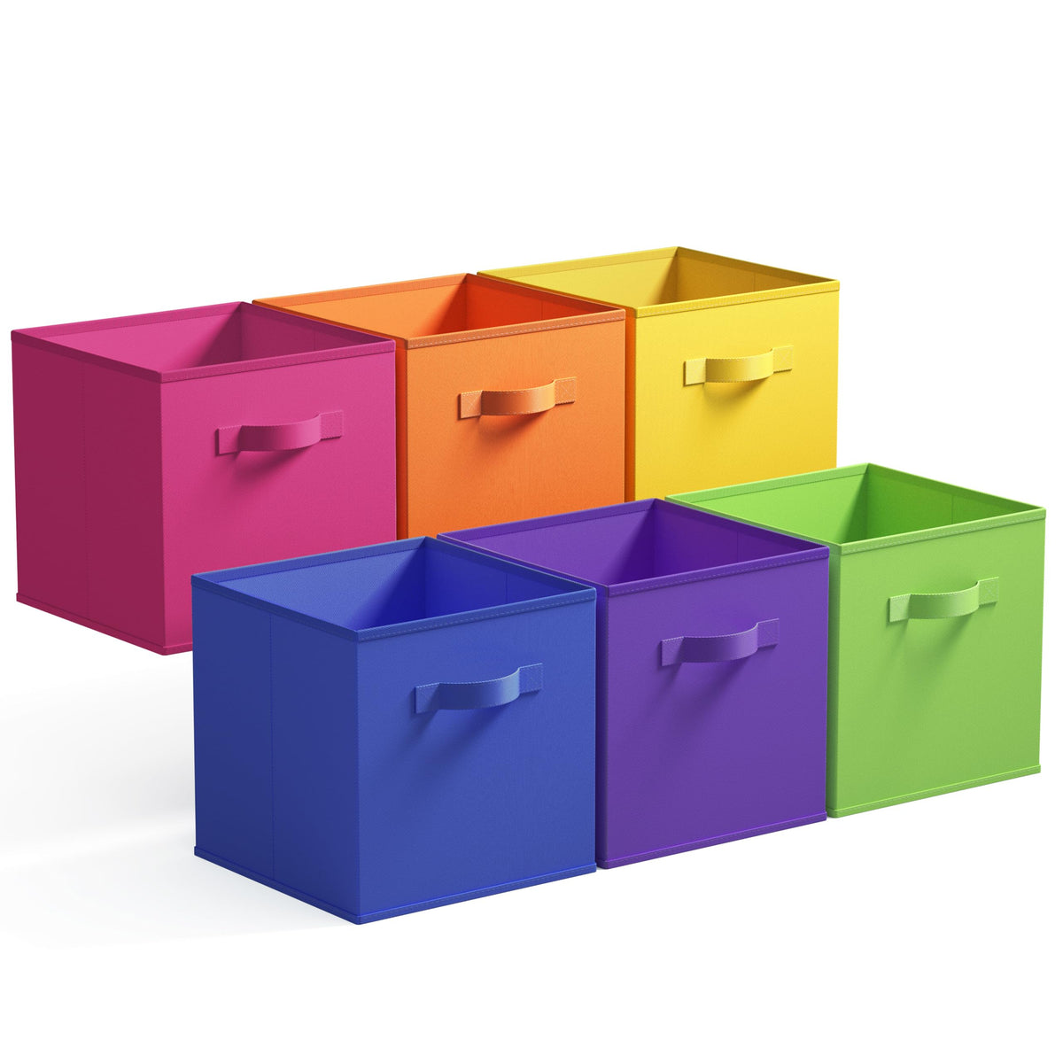 GRANNY SAYS 11 Inch Cube Storage Bins, 6-Pack Storage Cube Organizer, Pink