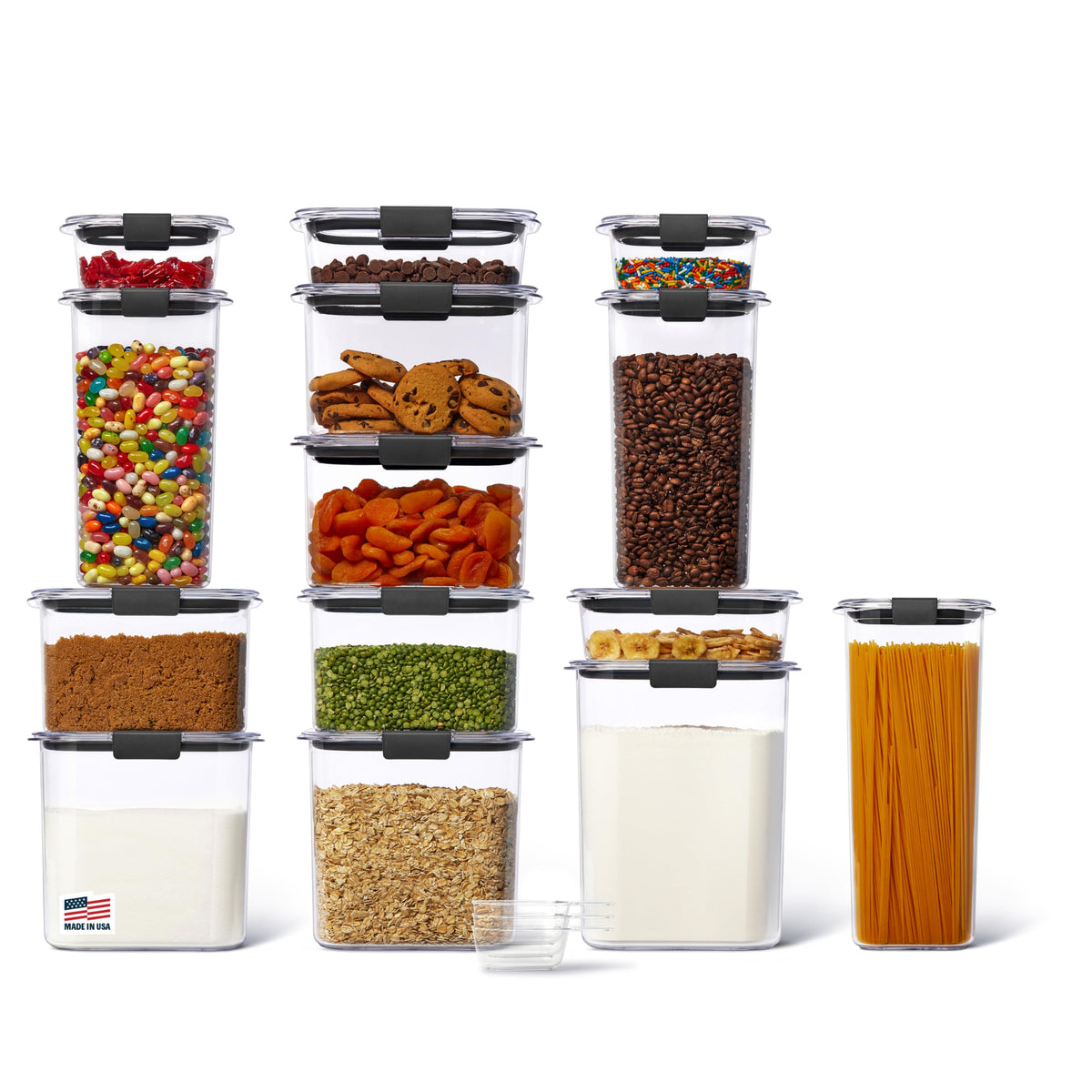 Rubbermaid Brilliance Airtight Cereal Food Storage Container, Shatterproof, BPA-Free and Dishwasher-Safe, 32oz Capacity