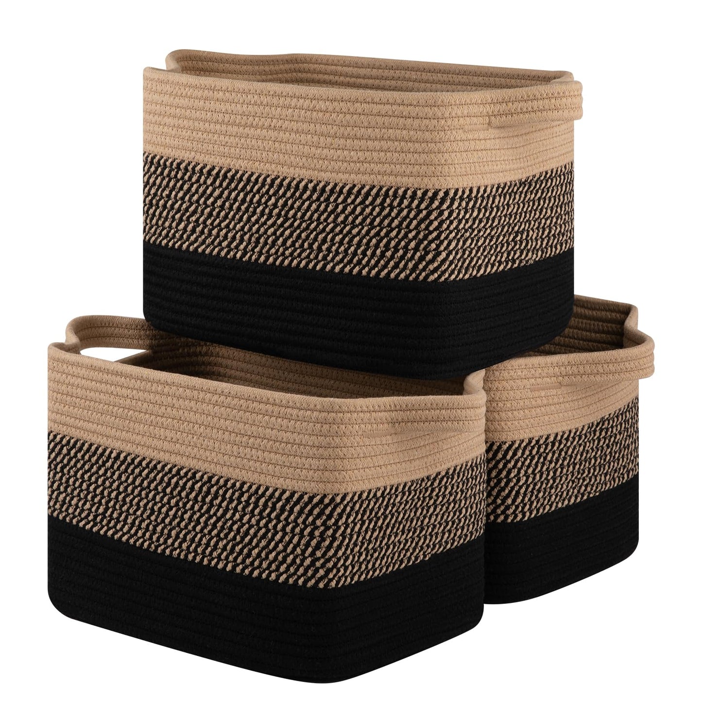 OIASKET Storage Basket for Organizing 3 Pack, Woven Baskets for Storage