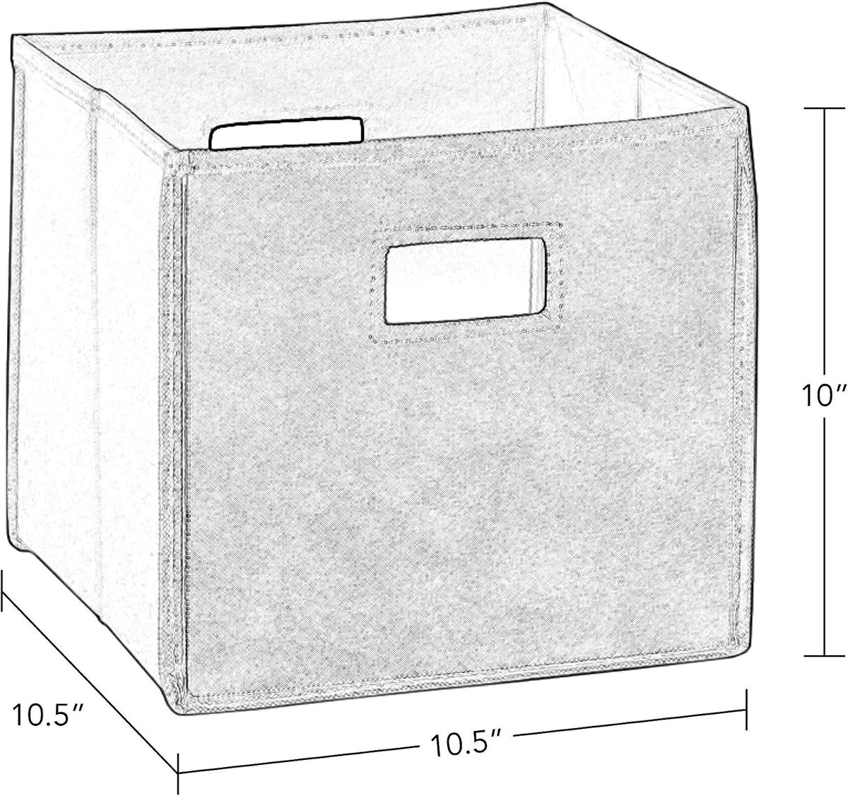 RiverRidge Folding Storage Bins - 2-pack of 10in Tall Taupe Cubes