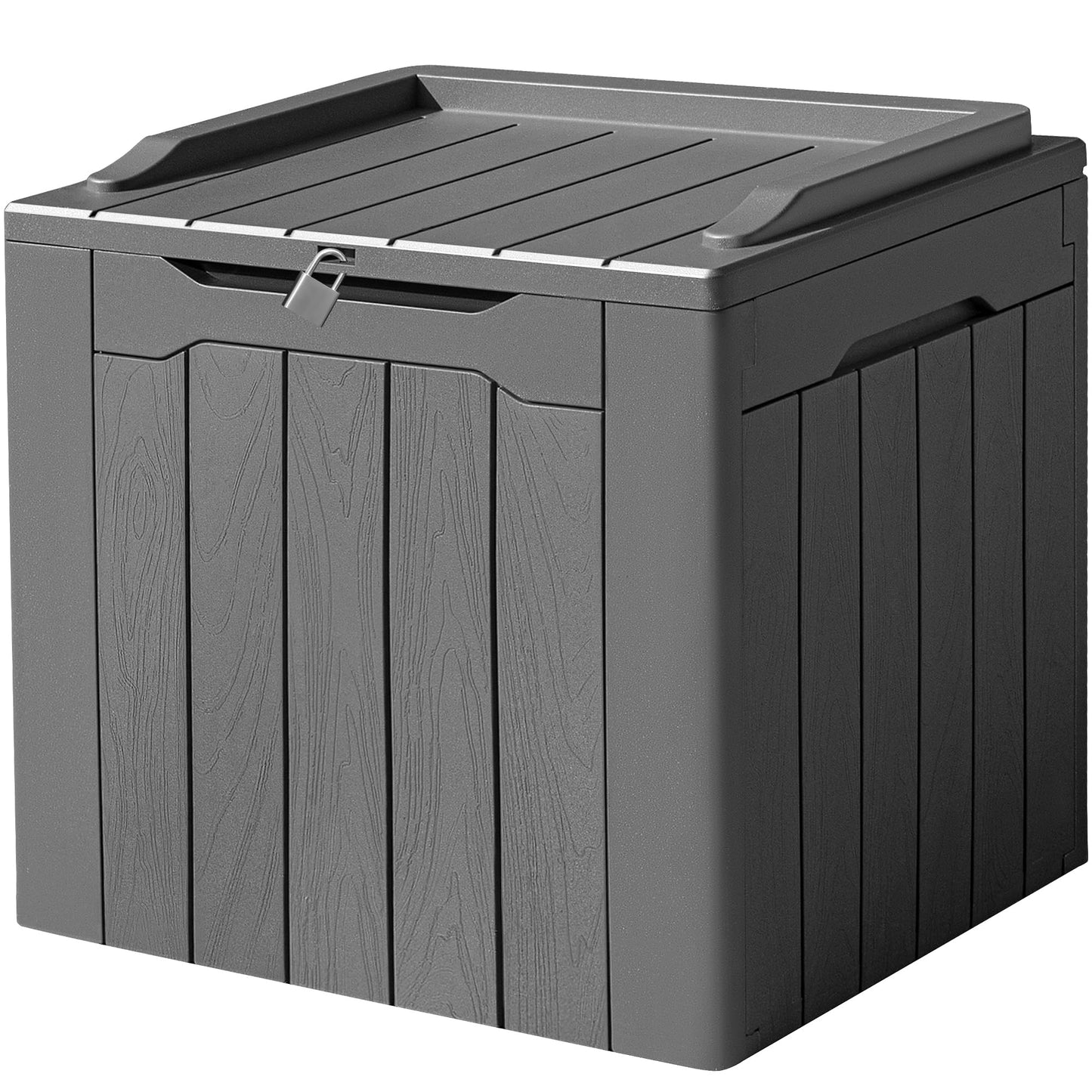 Devoko 100 Gallon Waterproof Resin Deck Box, Large Outdoor Storage Box