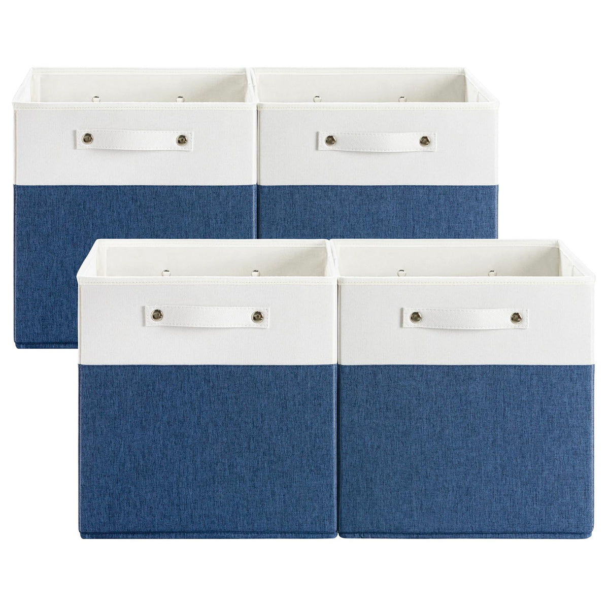 FinishingBo 13x13x13 Storage Cube Bins 4 Pack, Cube Shelf Baskets