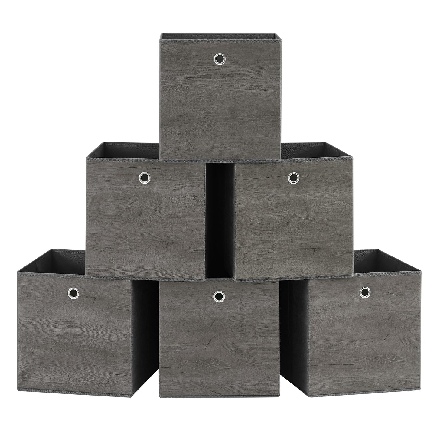 SONGMICS Storage Cubes, Set of 6, 11-Inch Foldable Closet Organizers