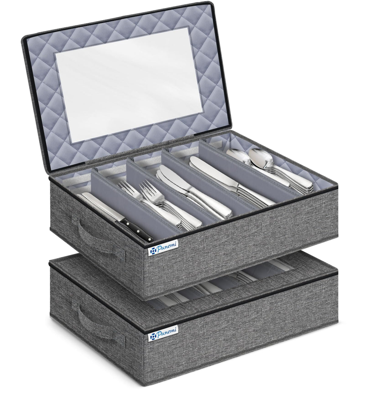 punemi Wine Glass Storage Box for 24 Glasses, Hard Shell Moving Case