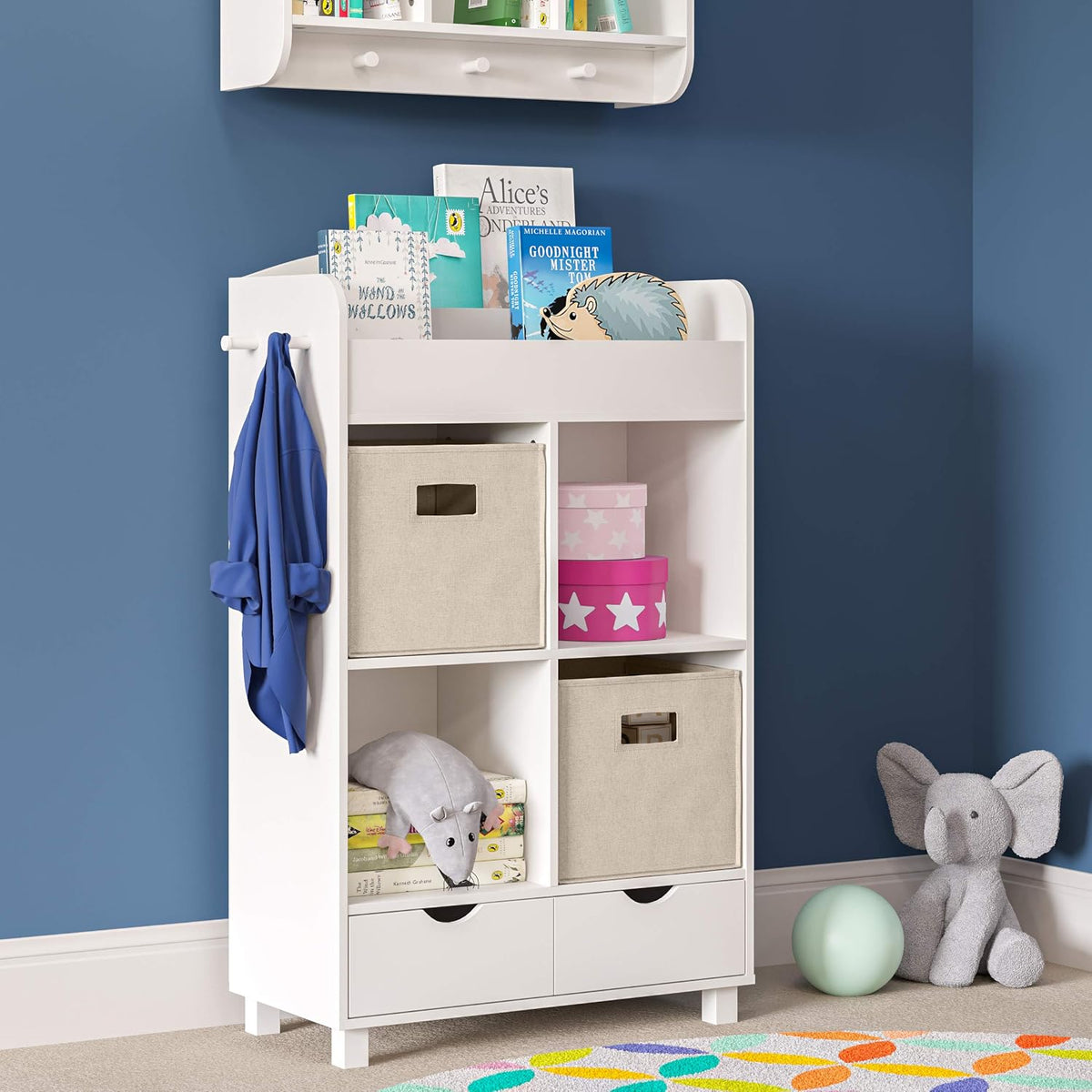RiverRidge Folding Storage Bins - 2-pack of 10in Tall Taupe Cubes