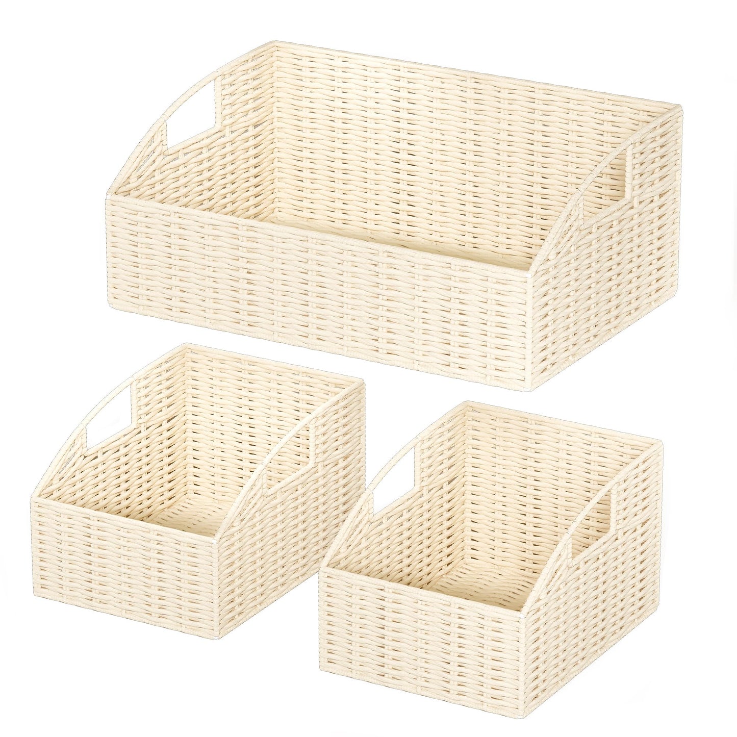 Pantry Baskets for Organizing, Wicker Basket Shelf Storage