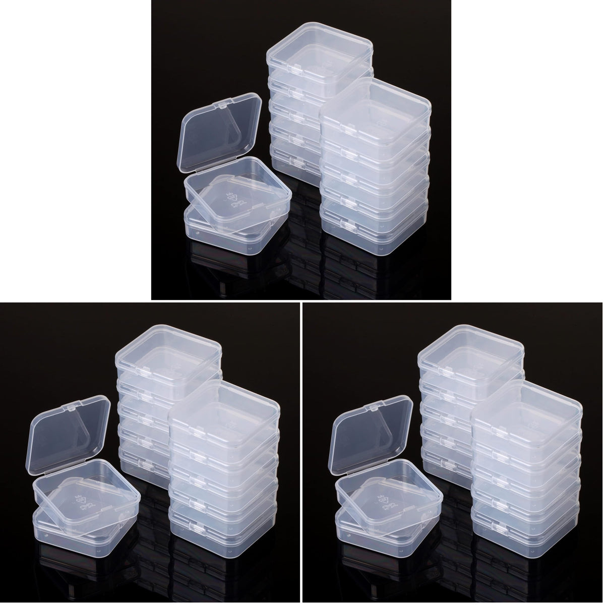 Mr. Pen- Bead Storage Containers, 28 Grids, 2 Pack, Clear White