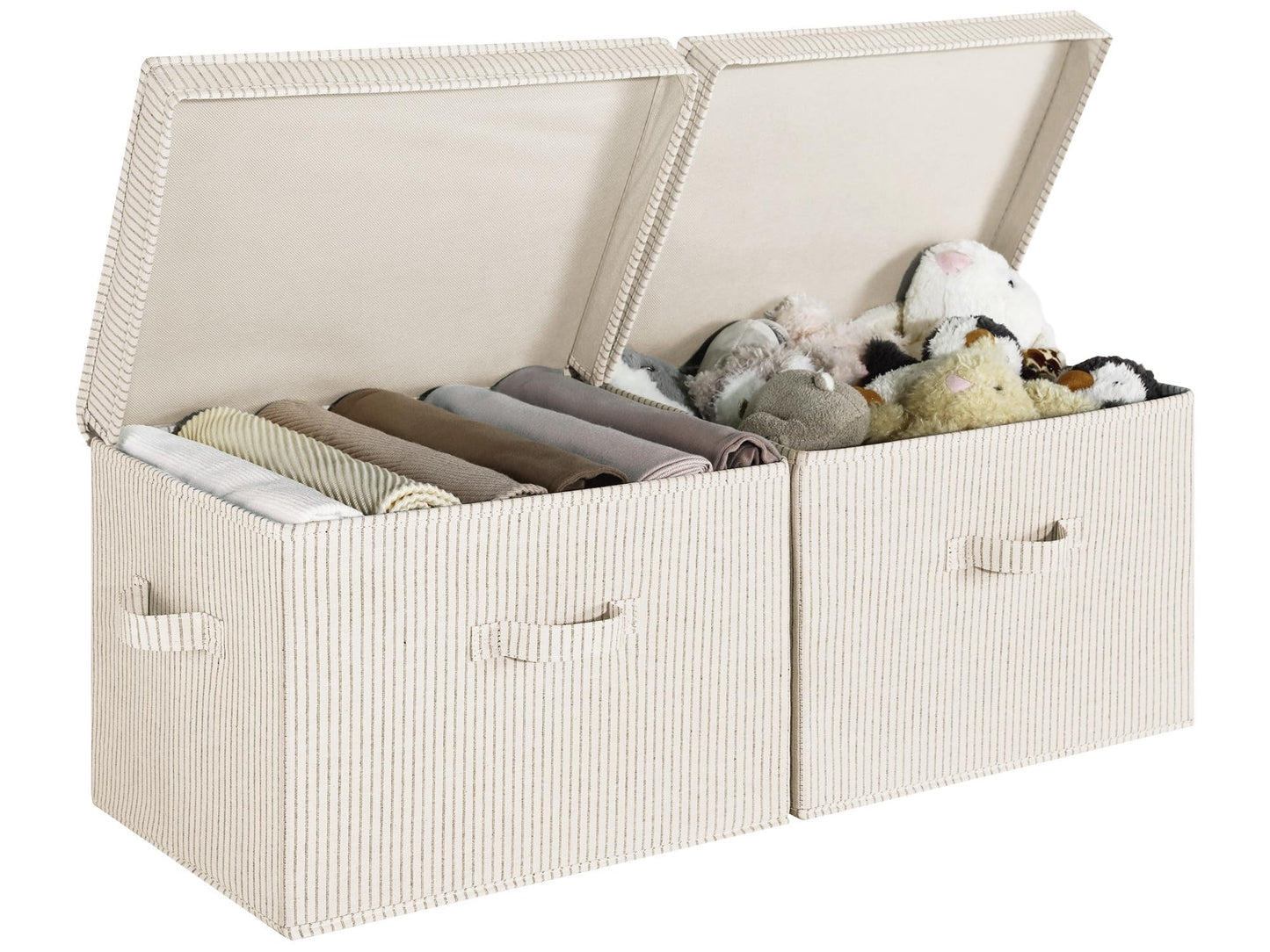 StorageWorks Fabric Storage Bins with Lids, Closet Storage Bins