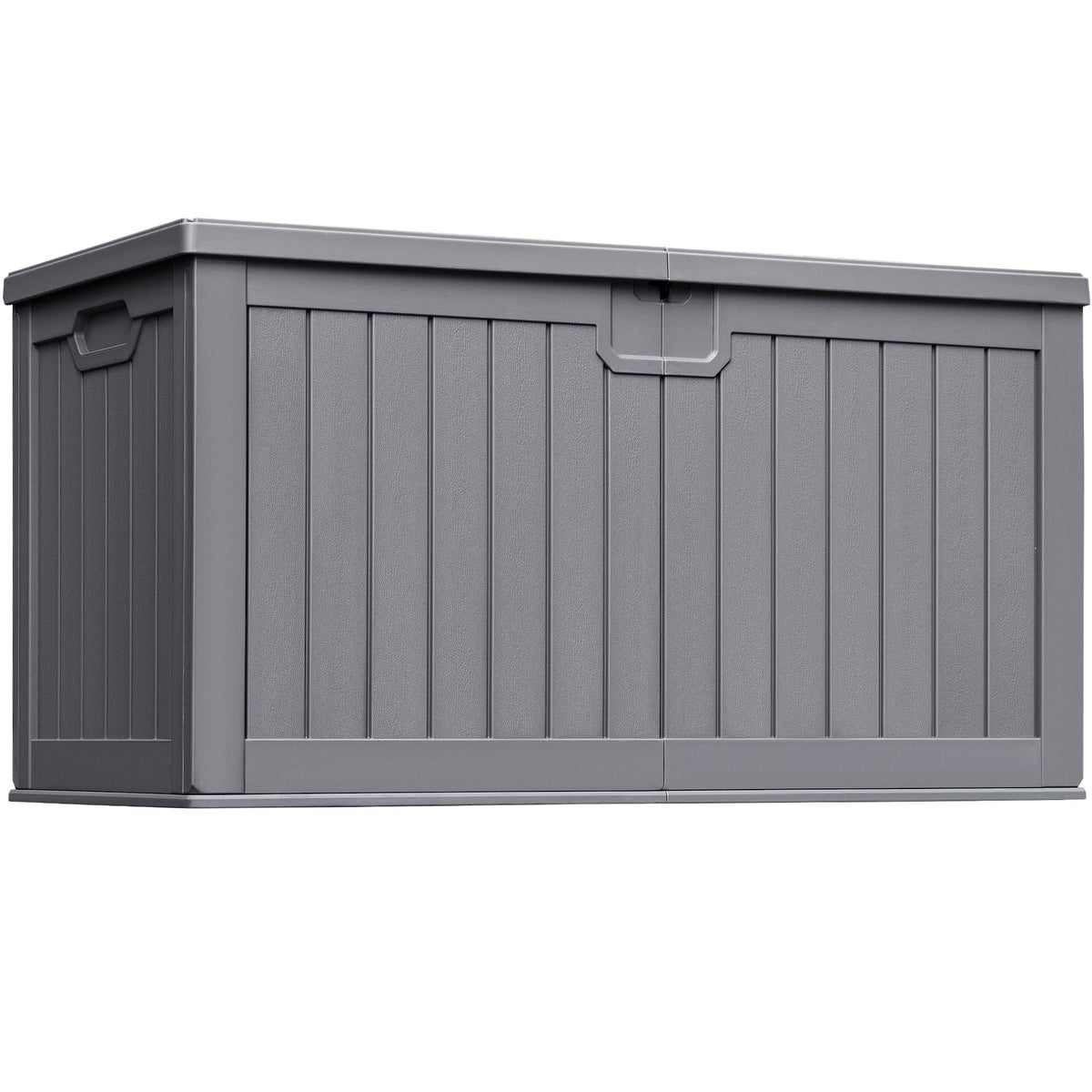 Greesum Outdoor Storage Box 31 Gallon Storage Box with Lid for Patio Furniture, Garden Tools, Pool Supplies, Waterproof and UV Resistant, Lockable, Dark Black