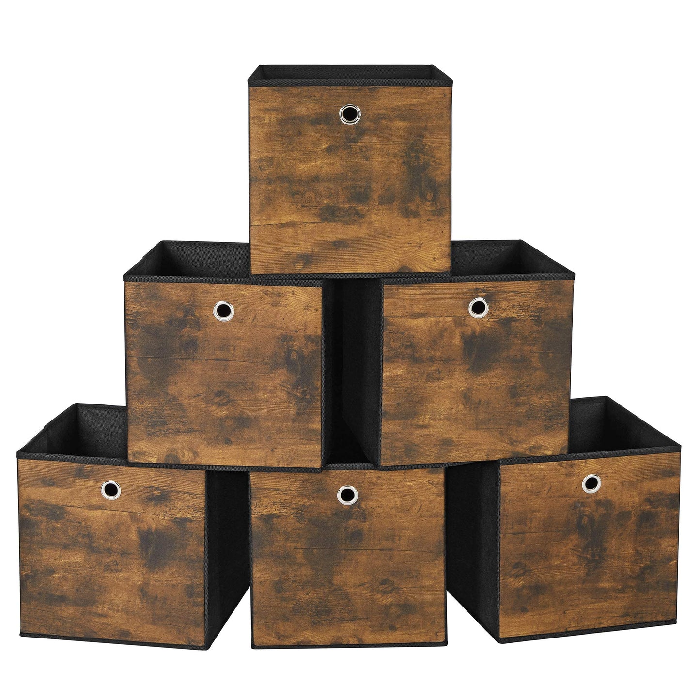 SONGMICS Storage Cubes, Set of 6, 11-Inch Foldable Closet Organizers