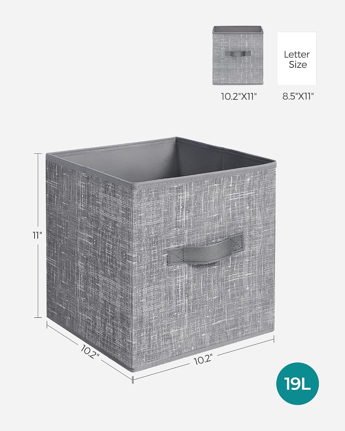 SONGMICS Storage Cubes, Set of 6, 11-Inch Foldable Closet Organizers