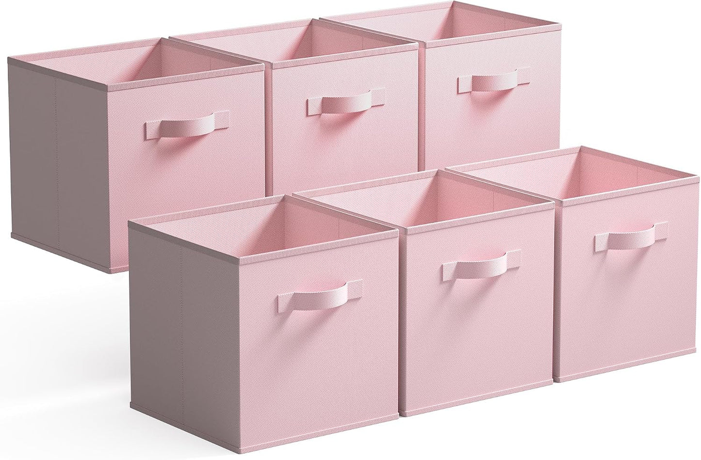 GRANNY SAYS 11 Inch Cube Storage Bins, 6-Pack Storage Cube Organizer, Pink