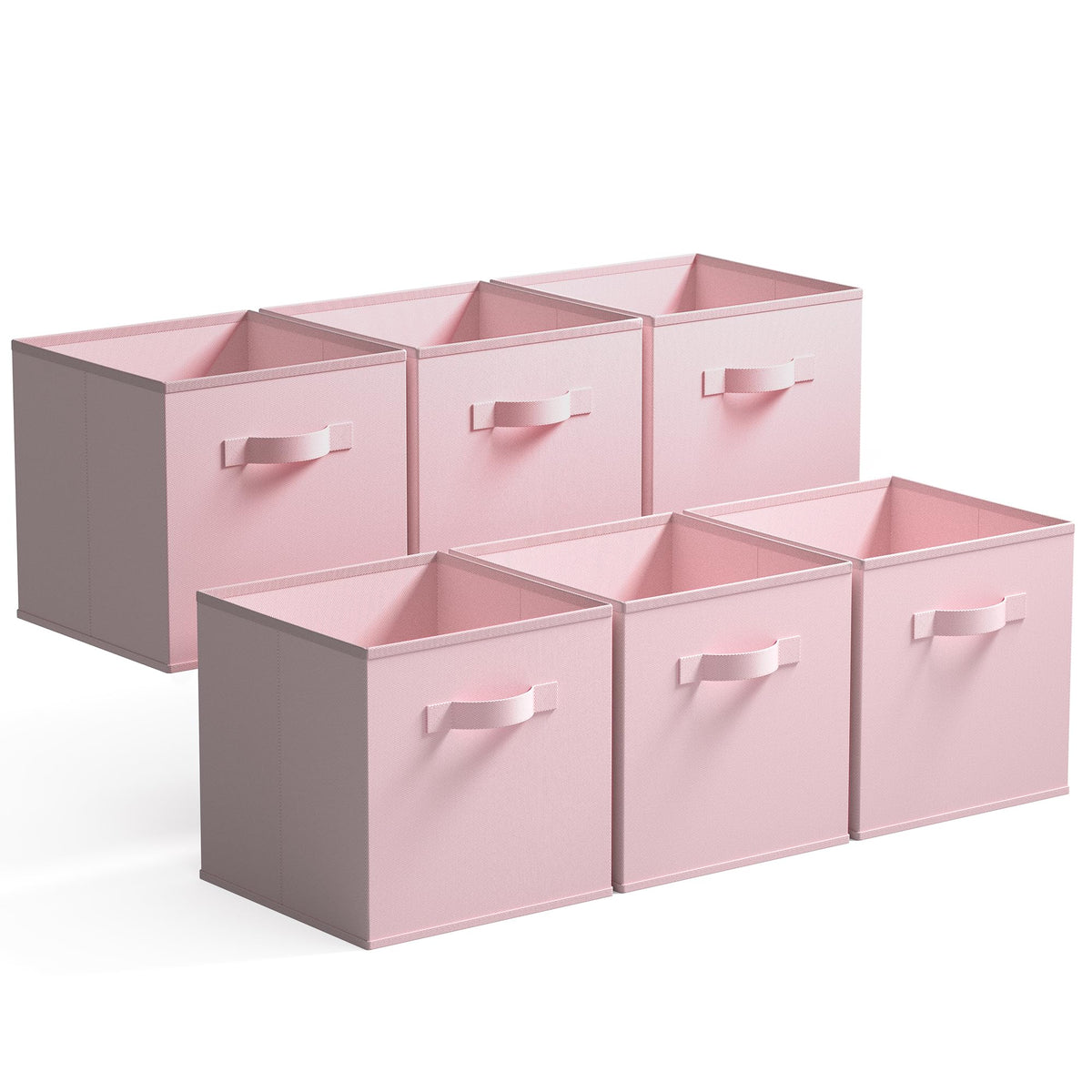 GRANNY SAYS 11 Inch Cube Storage Bins, 6-Pack Storage Cube Organizer, Pink