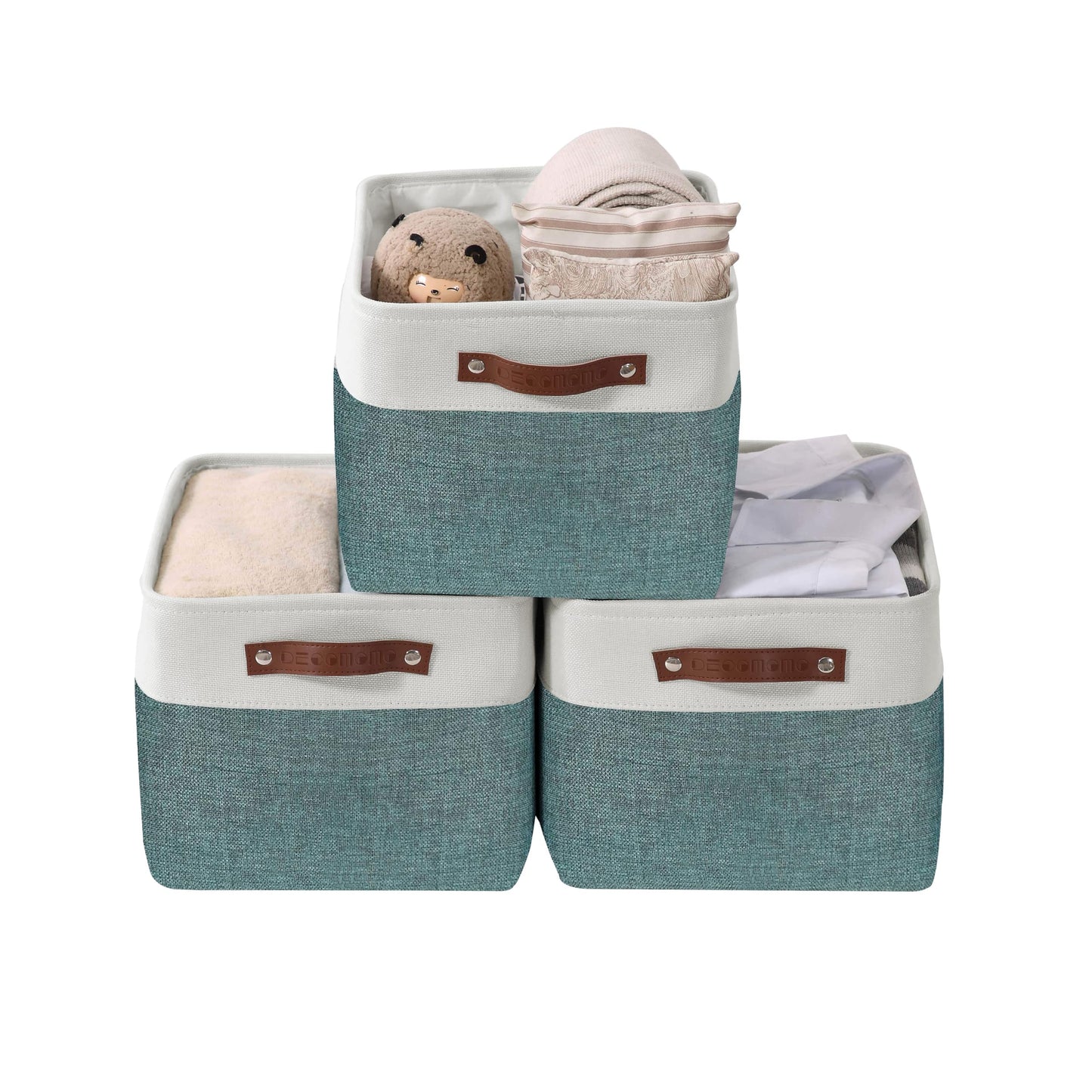 DECOMOMO Storage Bins, Large Fabric Storage Baskets for Shelves 3 Pack