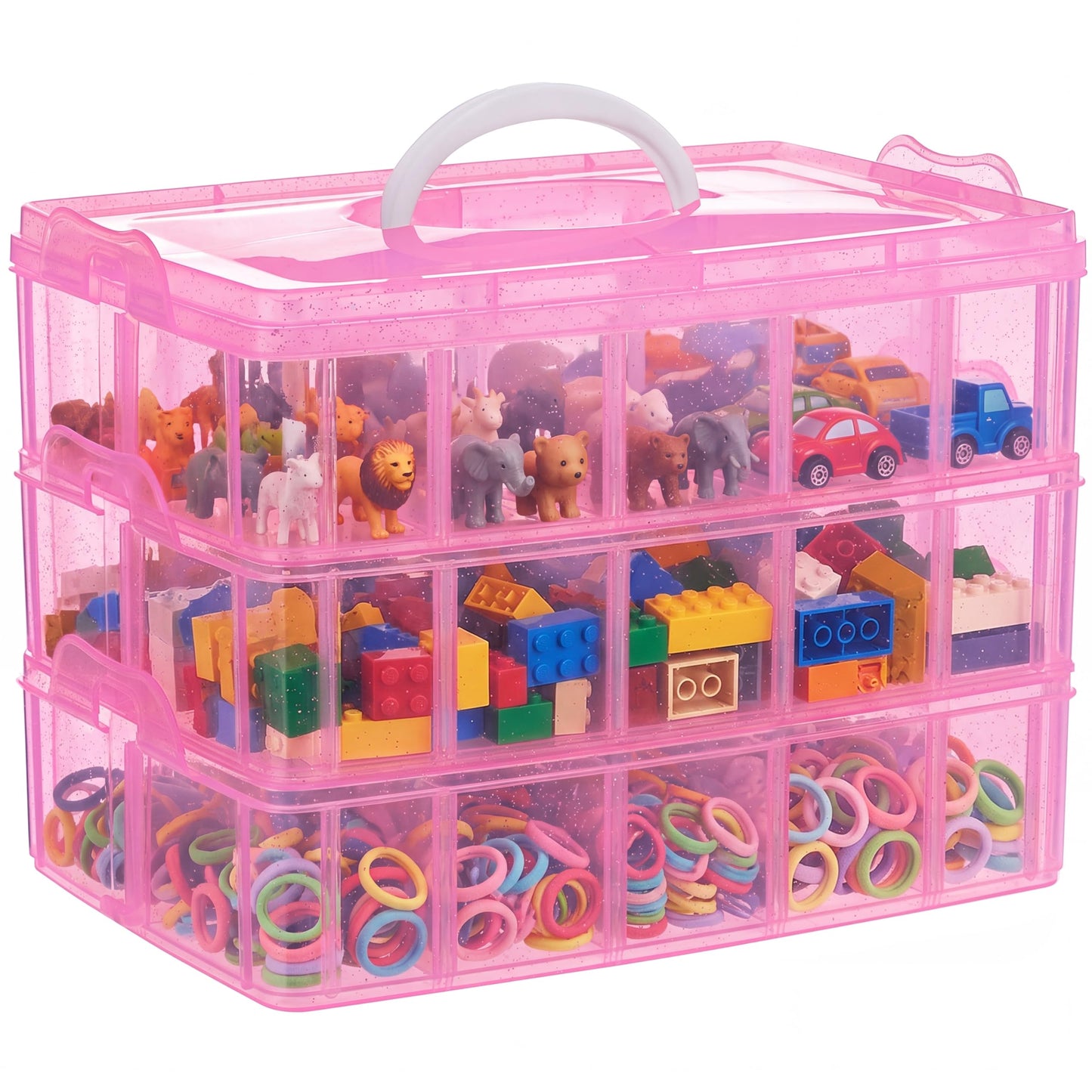Bead Organizer 3 Tier 30 grid Stackable Craft Tackle Storage Container