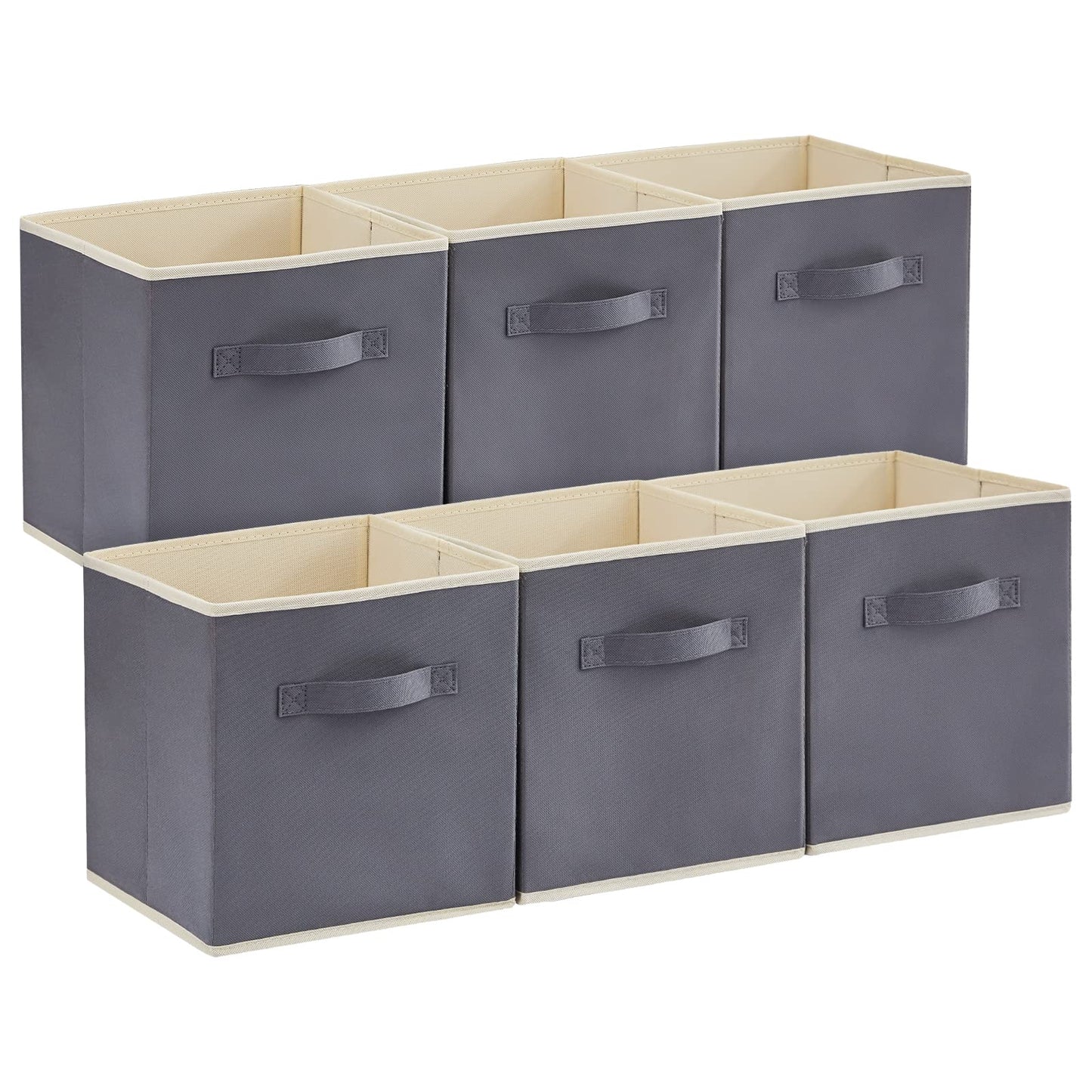 Lifewit Storage Cubes, 11 Inch Organizer Bins, 18L Gray, 12 Packs