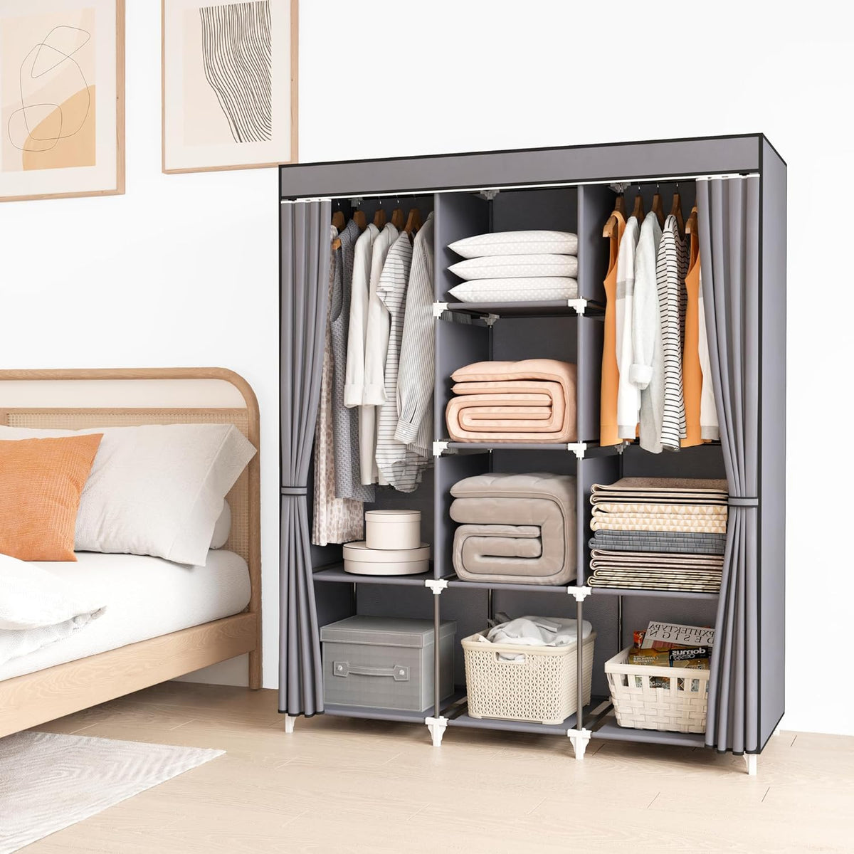Portable Closet, Bedroom Wardrobe Closet for Hanging Clothes