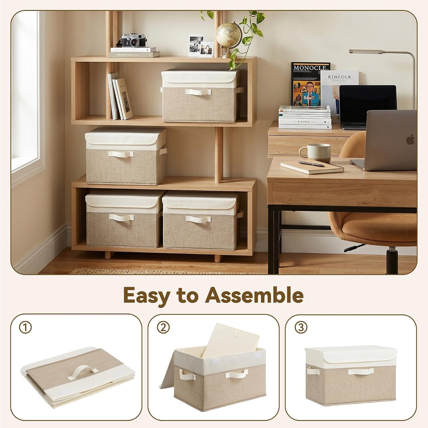 GRANNY SAYS Memory Keepsake Storage Box, Fabric Storage Bins with Lids