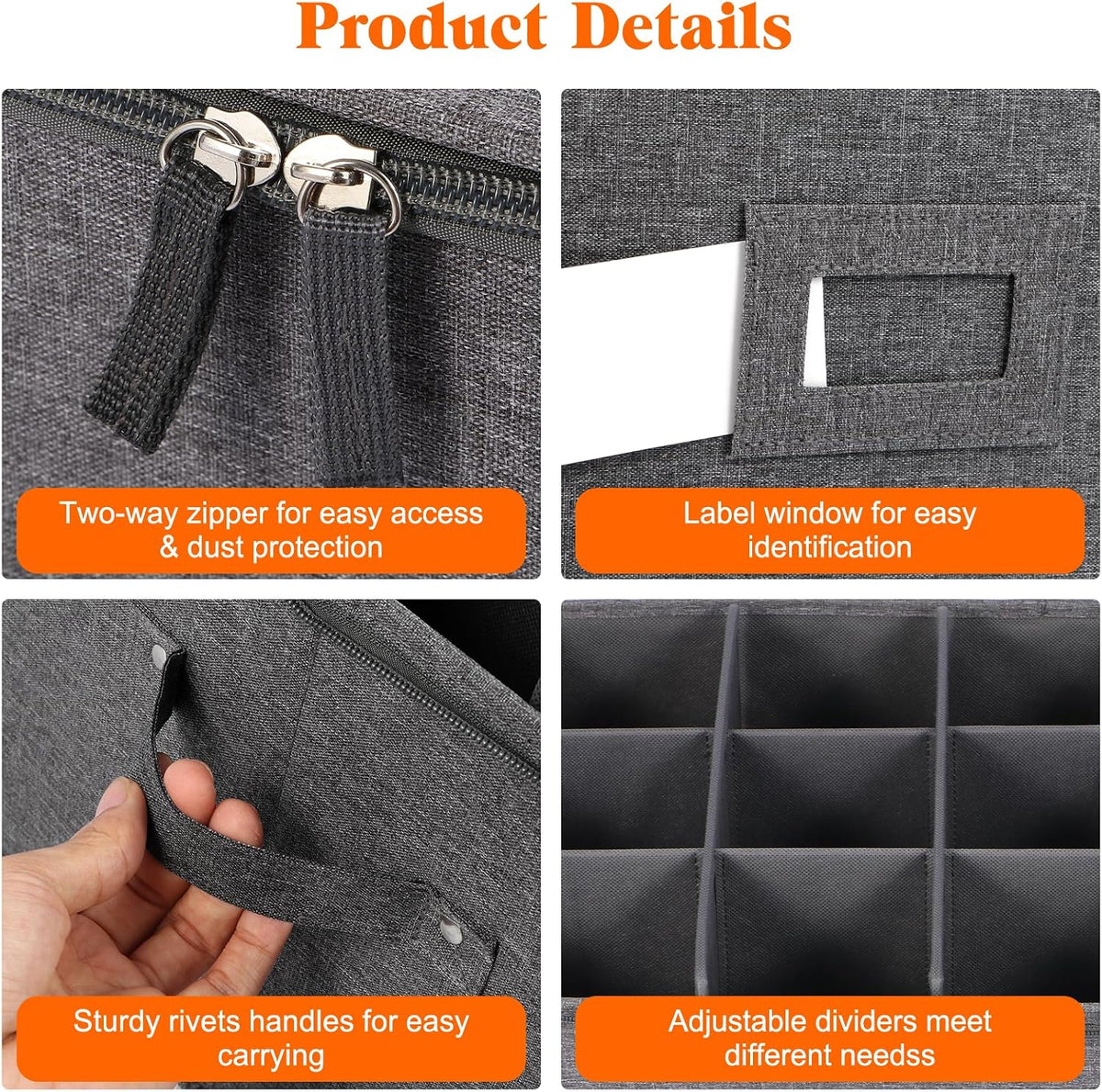 Stemware Storage Cases, Wine Glass Storage Box Containers for Crystal
