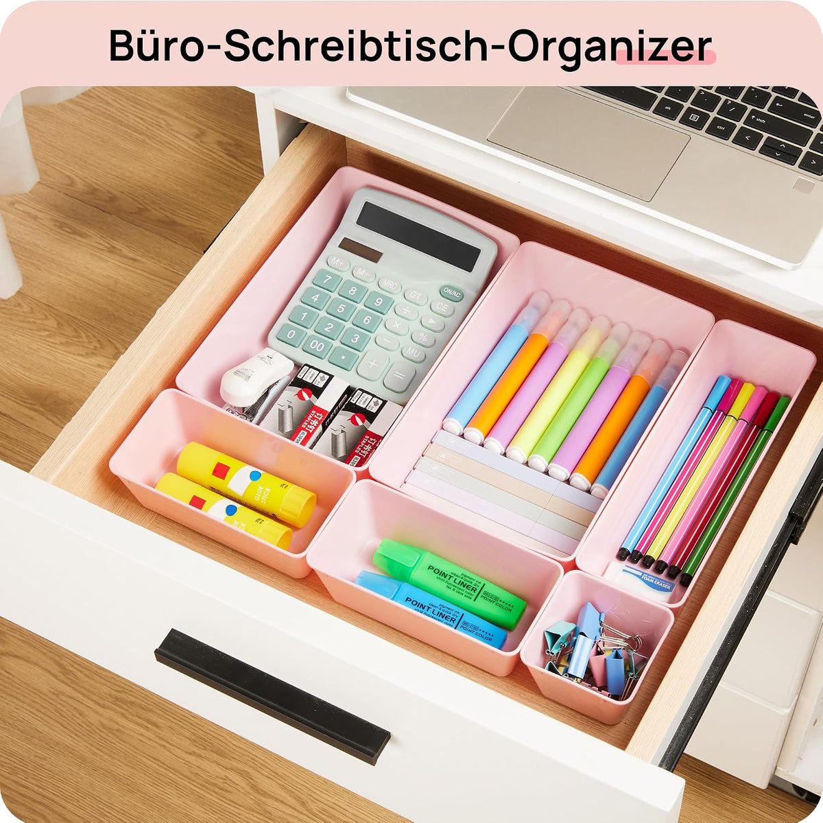 Vtopmart 25 Pack Plastic Drawer Organizers with Non-slip Rubber Pads