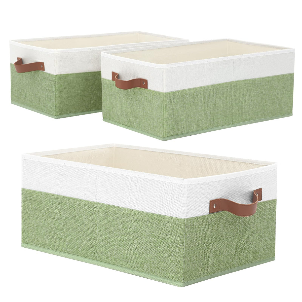 3 Pack Large Capacity Storage Bins Closet Organizer for Shelves