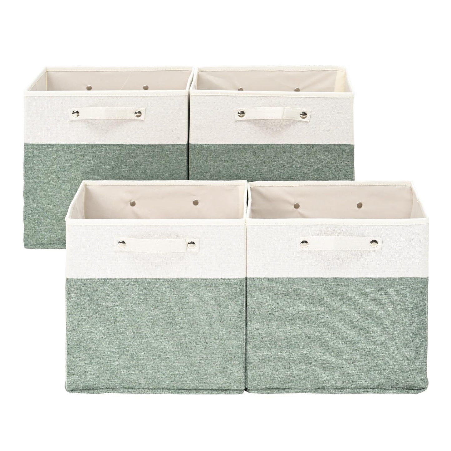FinishingBo 13x13x13 Storage Cube Bins 4 Pack, Cube Shelf Baskets