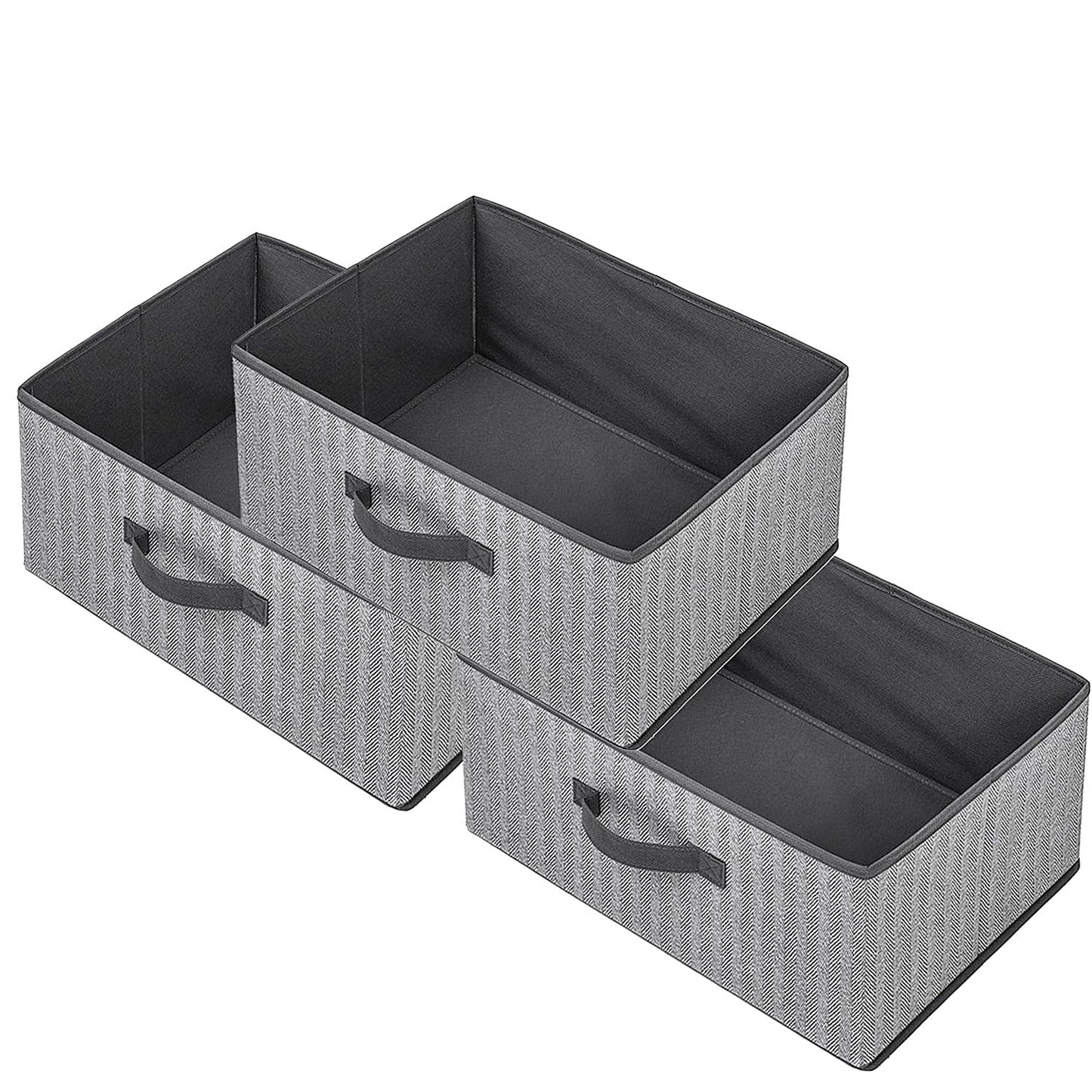 Storage Baskets, 11-Inch Woven Fabric Bins, Storage Cubes with Reinforced Handles, Organizer Bins for Closet Shelves, Foldable, for Toys, Clothes, Natural Beige (2PCS/Beige-11*11*7.8inch)