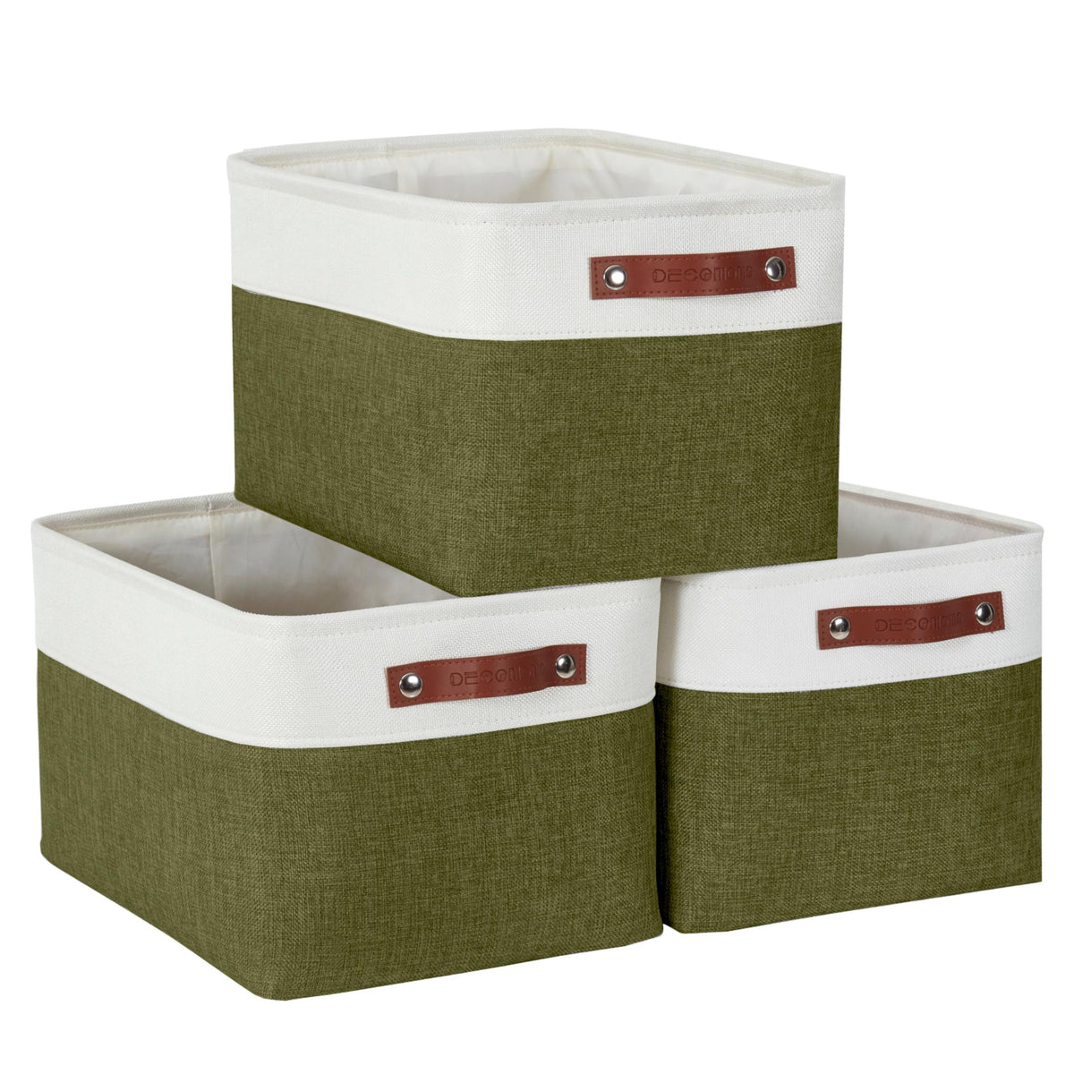 DECOMOMO Storage Bins, Large Fabric Storage Baskets for Shelves 3 Pack