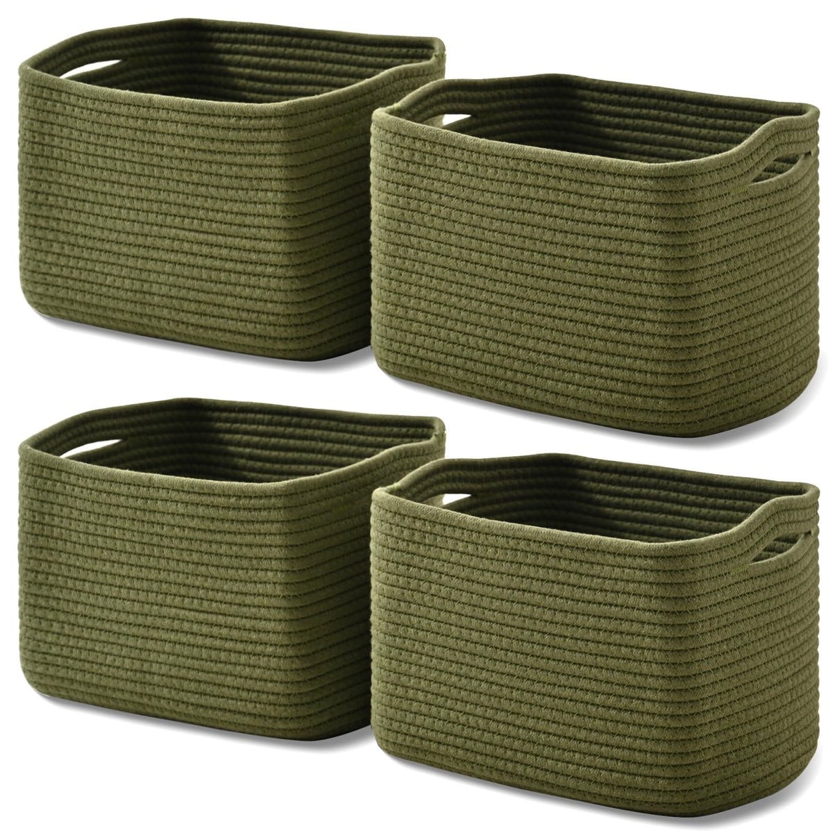 ICERZCZ Storage Baskets for Organizing 12.5"x9.1"x7.9" (4 Packs) Off White