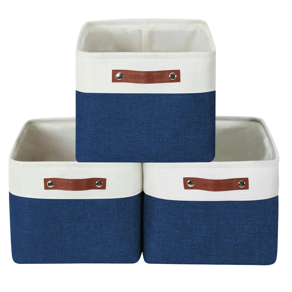 DECOMOMO Storage Bins, Large Fabric Storage Baskets for Shelves 3 Pack