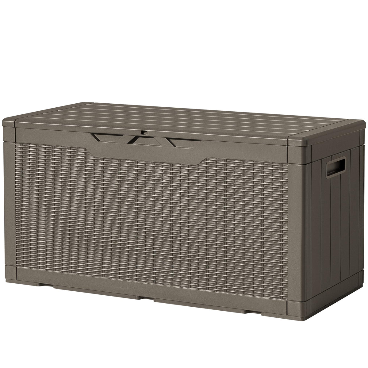 Devoko 30 Gallon Resin Deck Box Waterproof Outdoor Storage Box for Patio Furniture Pool Accessories Indoor Storage for Cushion Garden Tools (30 Gallon, Black)
