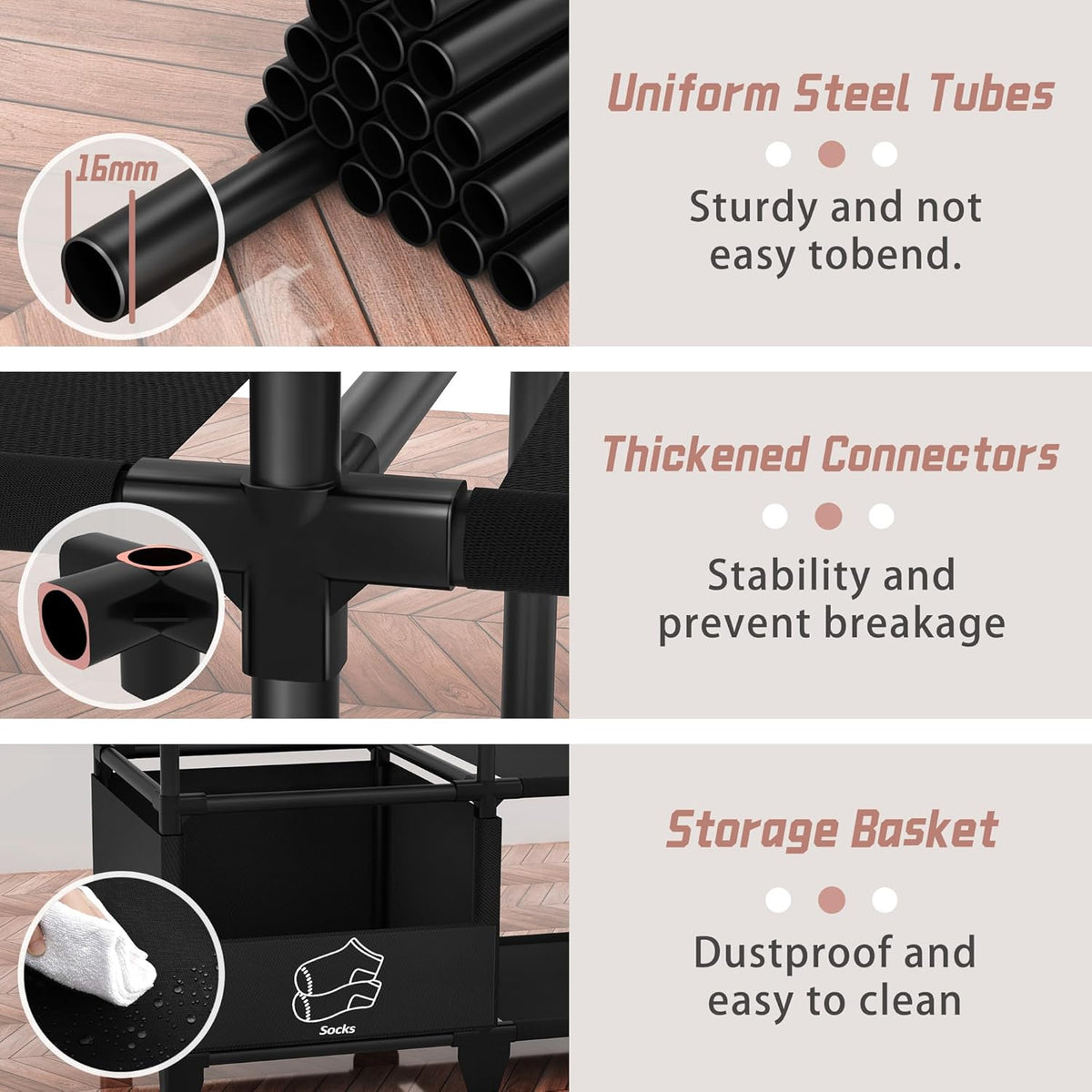 Portable Closet, Easy Assembly, Large Capacity Wardrobe Closet