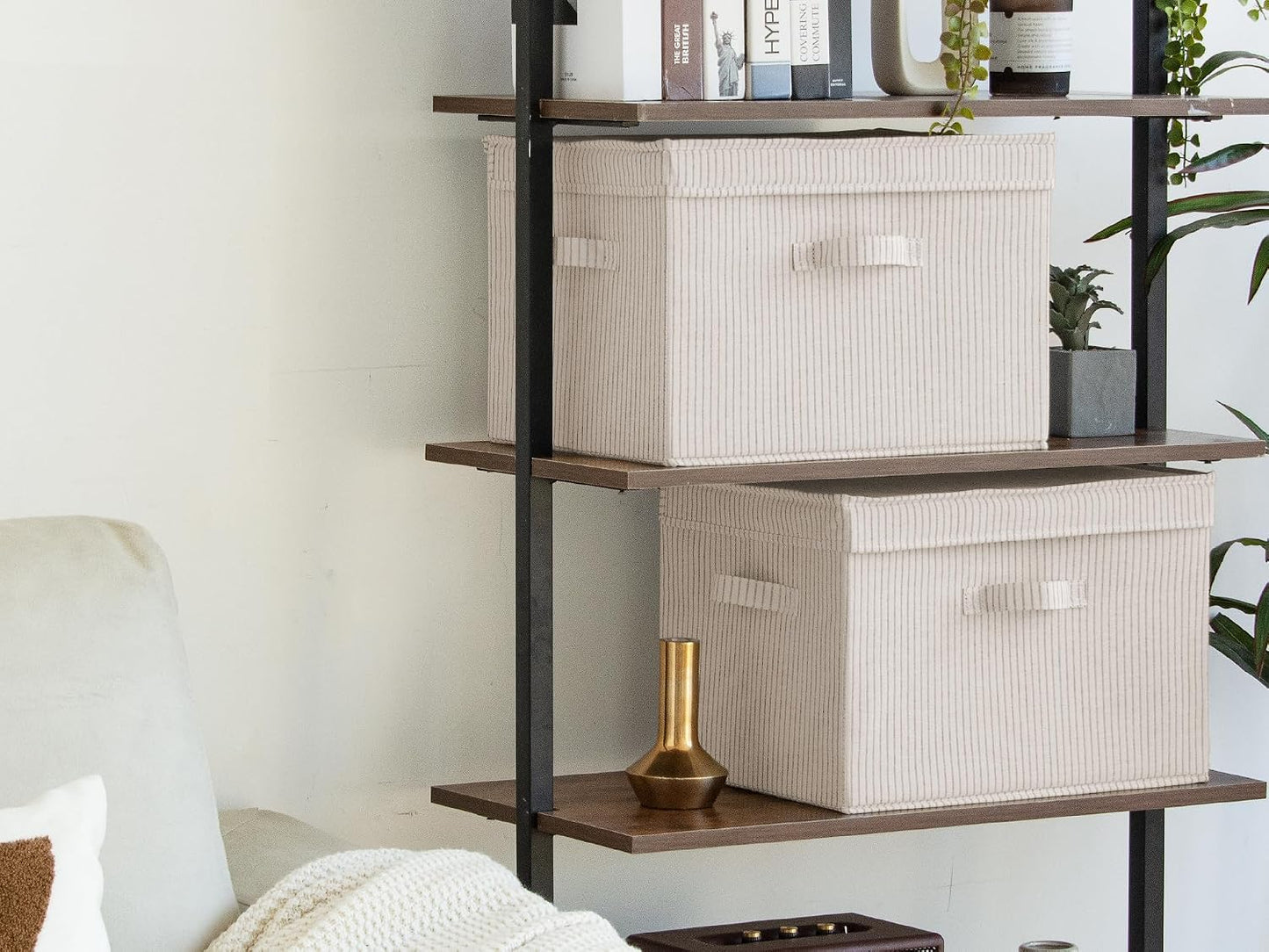 StorageWorks Fabric Storage Bins with Lids, Closet Storage Bins